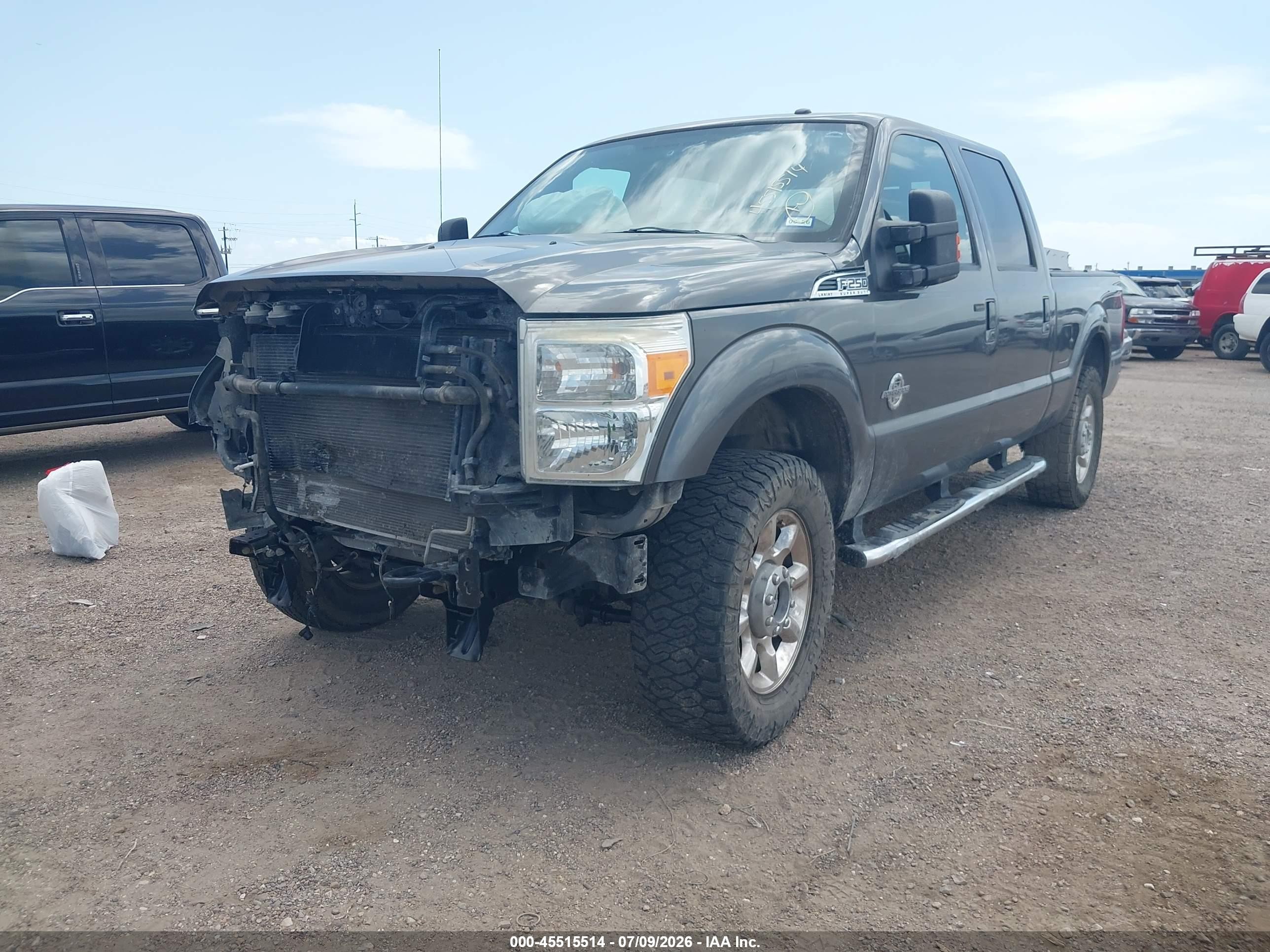 2015 Ford F-250 Lariat Gray vin: 1FT7W2BT3FED40108