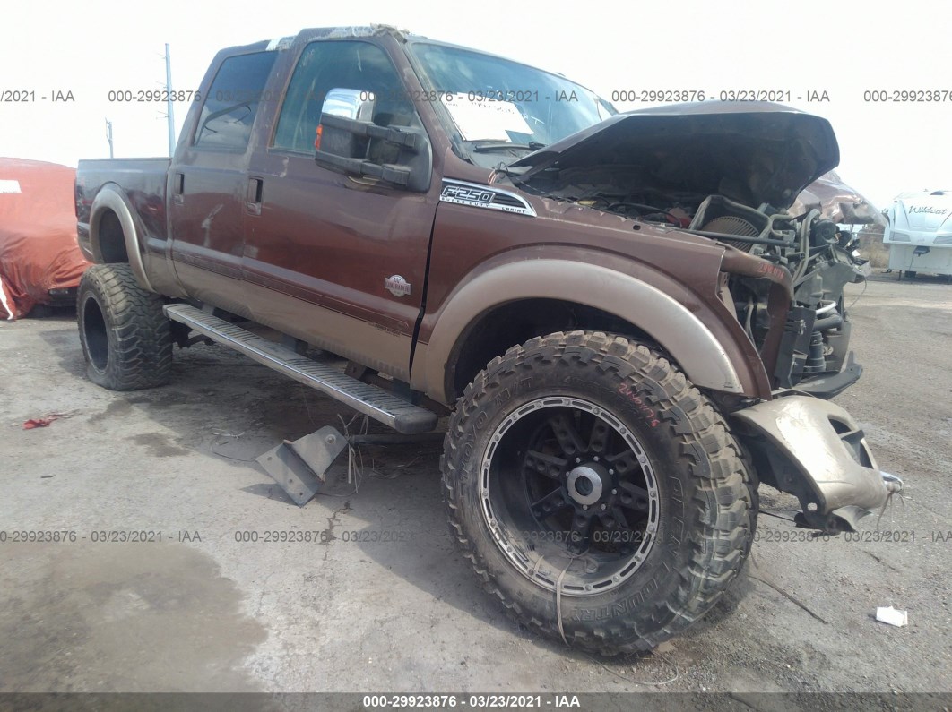 2011 Ford F-250 Lariat Brown vin: 1FT7W2BT4BEB08742