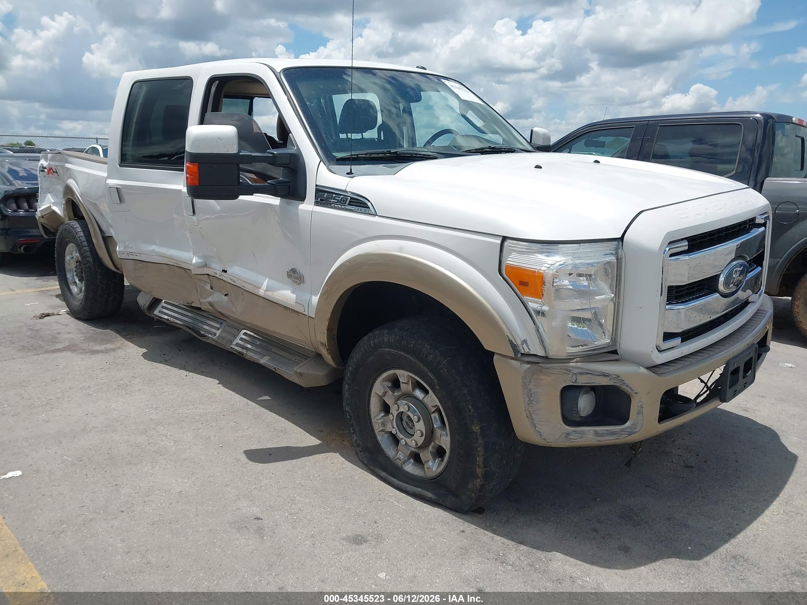2011 Ford Super Duty F-250 Srw King Ranch White vin: 1FT7W2BT4BEB53227