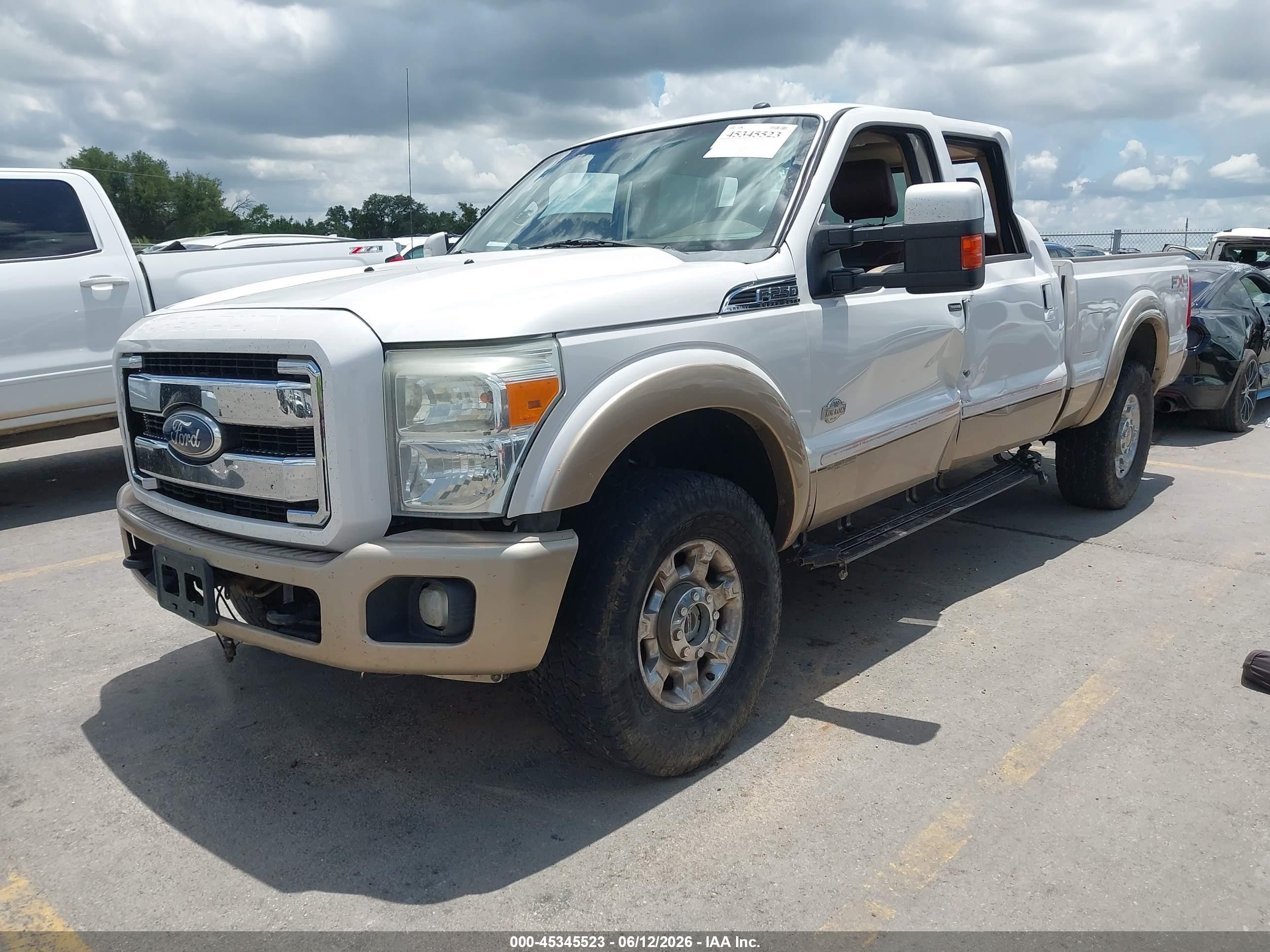 2011 Ford Super Duty F-250 Srw King Ranch White vin: 1FT7W2BT4BEB53227