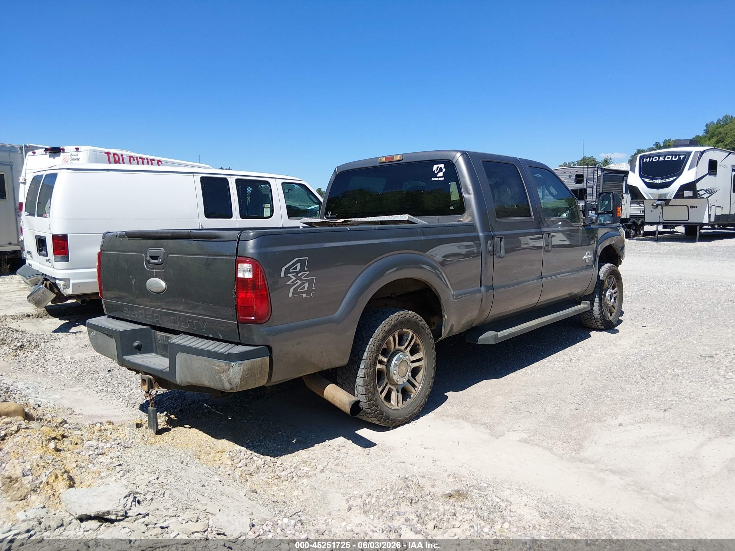 2012 Ford F-250 Xlt Gray vin: 1FT7W2BT4CEB02747