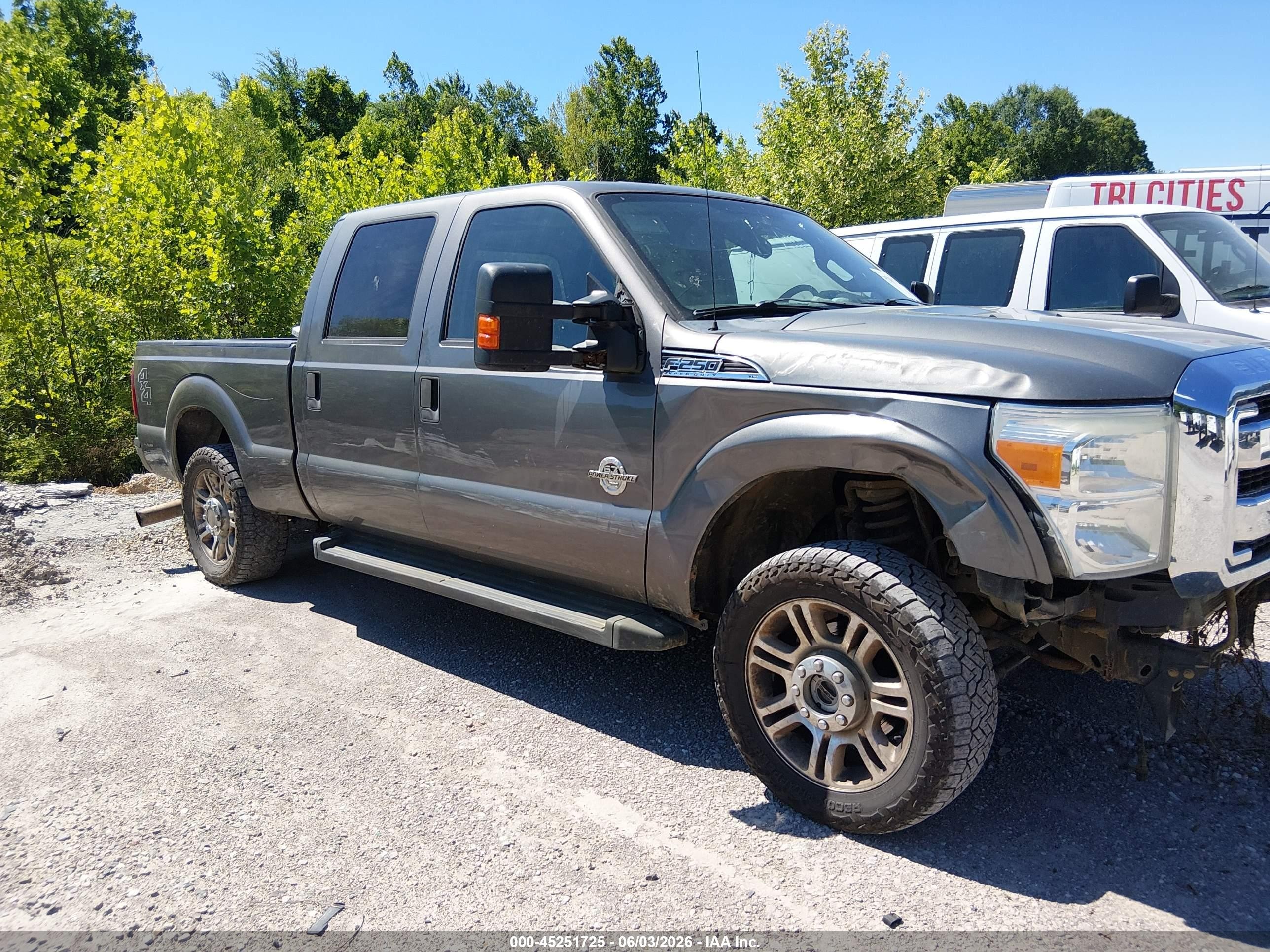 2012 Ford F-250 Xlt Gray vin: 1FT7W2BT4CEB02747