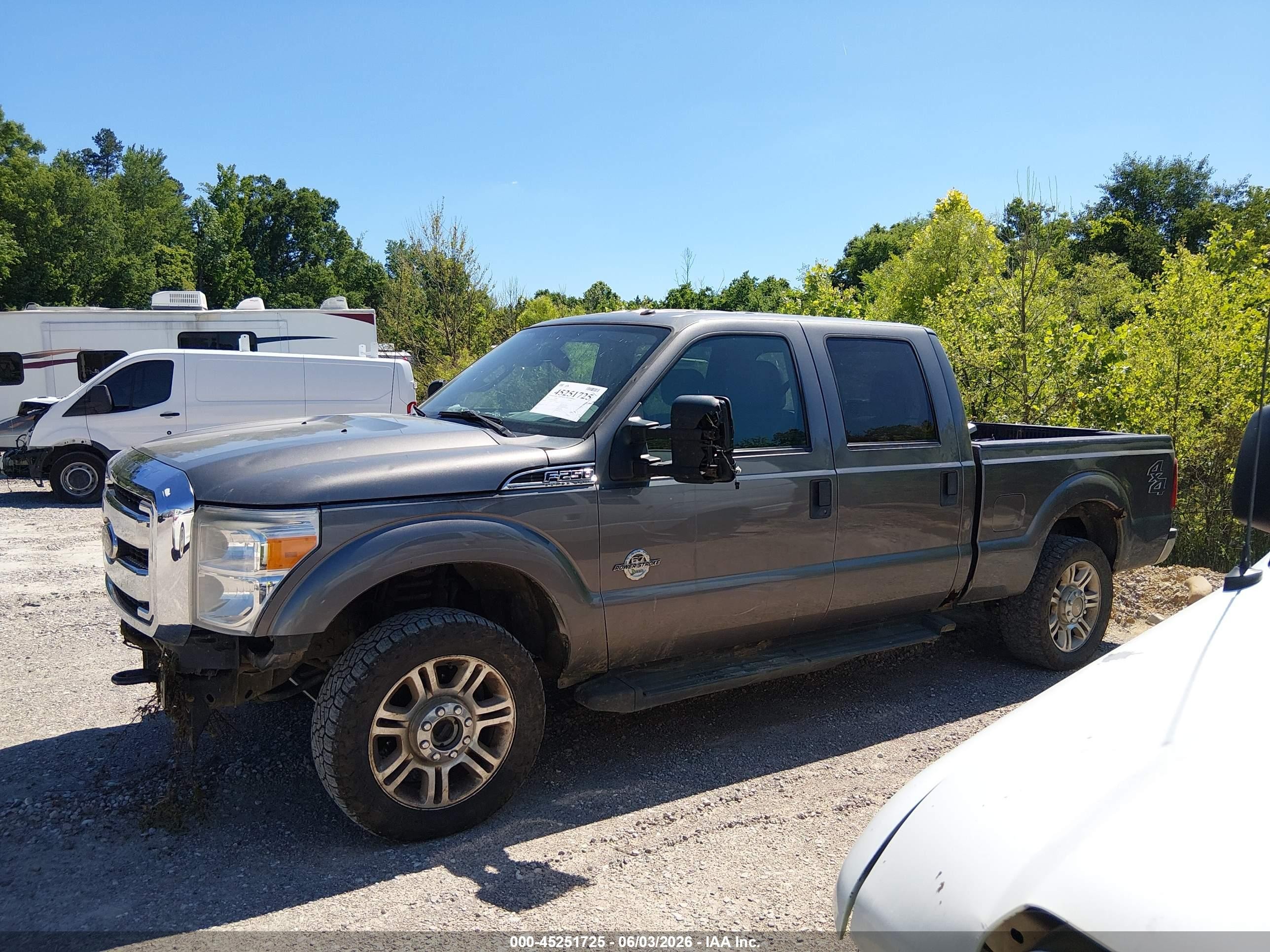 2012 Ford F-250 Xlt Gray vin: 1FT7W2BT4CEB02747
