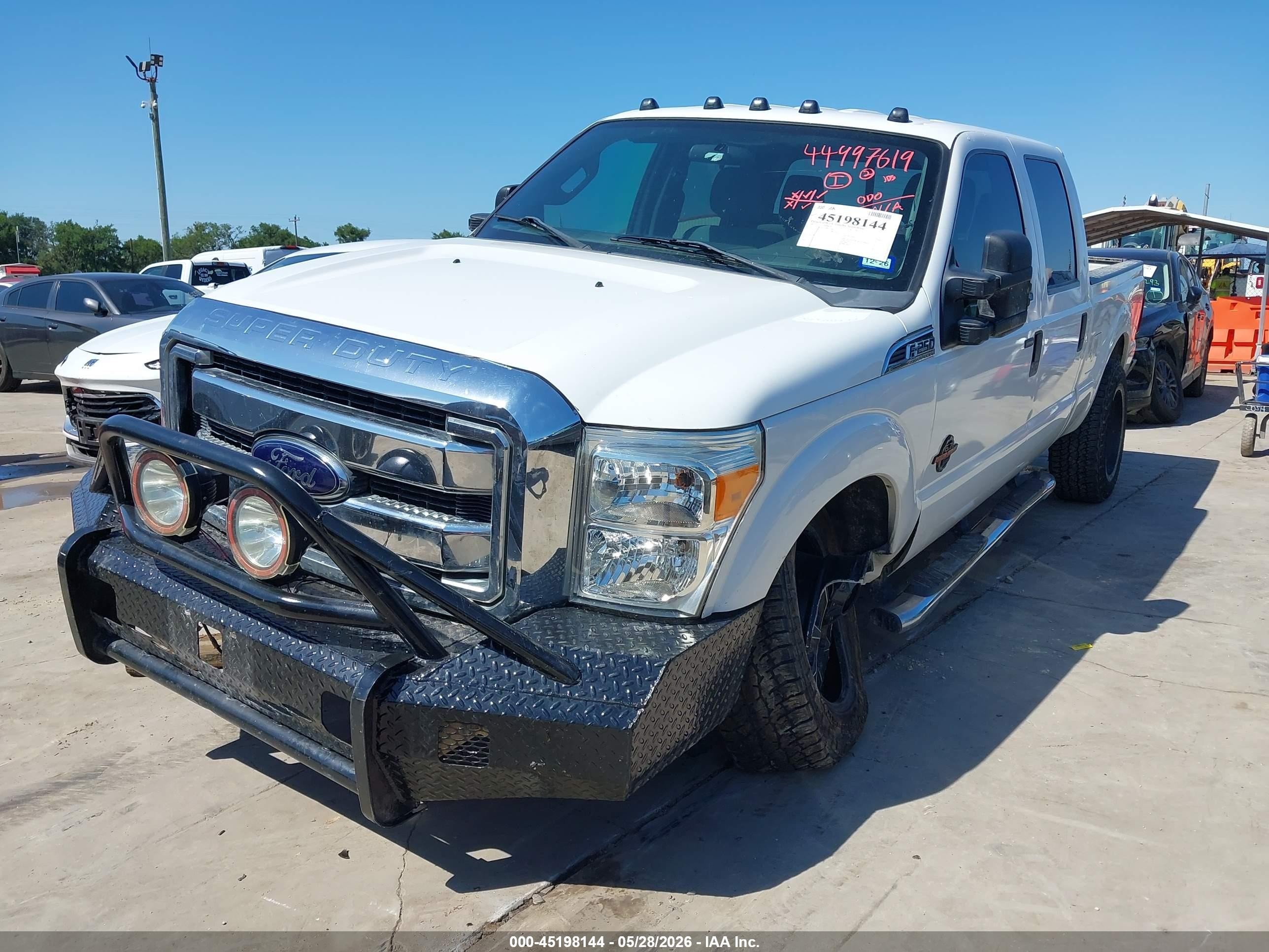 2012 Ford F-250 Xlt White vin: 1FT7W2BT4CEB53178