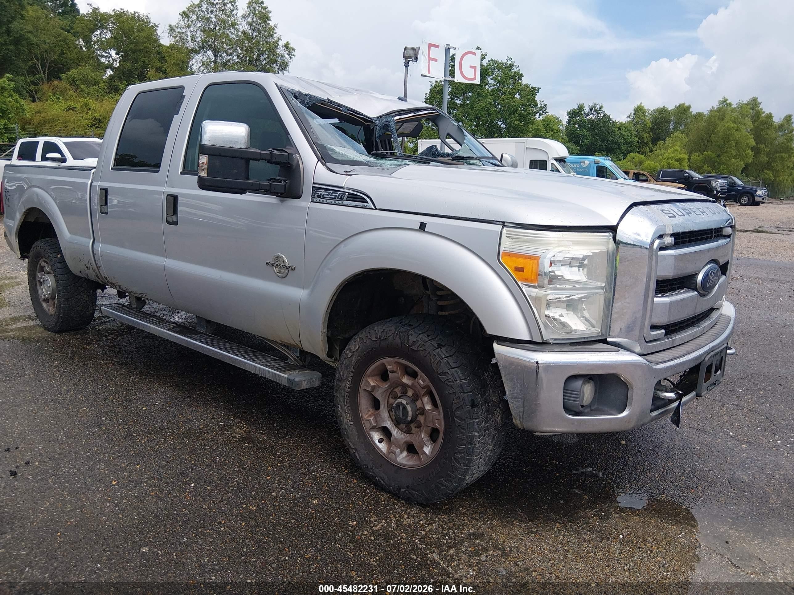 2013 Ford Super Duty F-250 Srw Xlt Gray vin: 1FT7W2BT4DEB02572