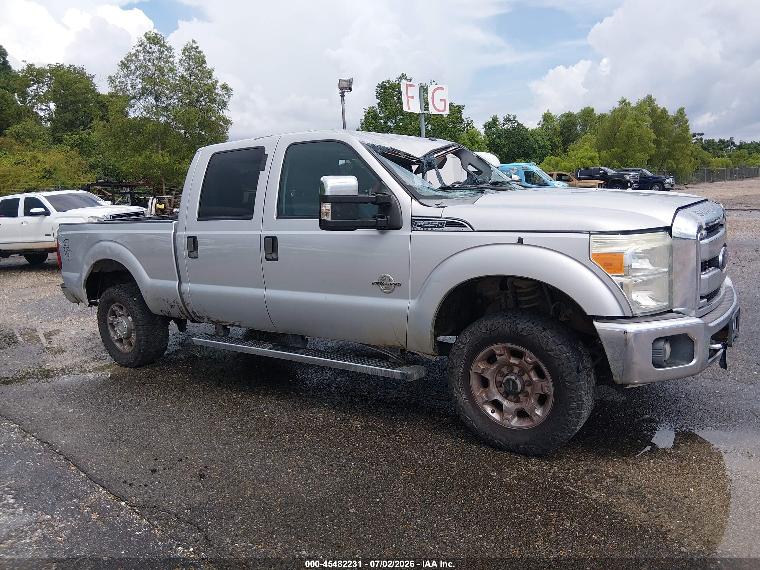 2013 Ford Super Duty F-250 Srw Xlt Gray vin: 1FT7W2BT4DEB02572
