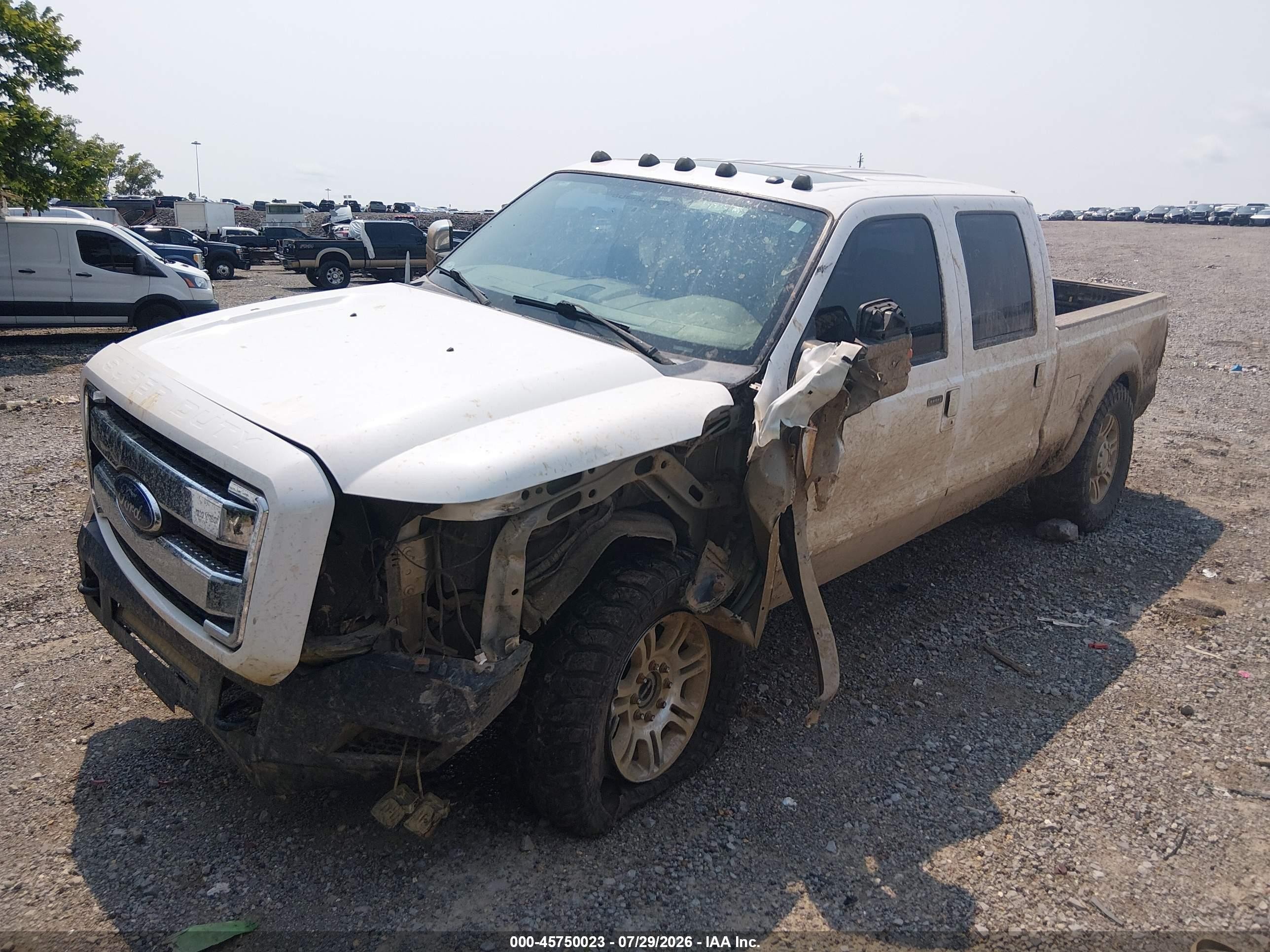 2013 Ford F-250 King Ranch White vin: 1FT7W2BT4DEB44255