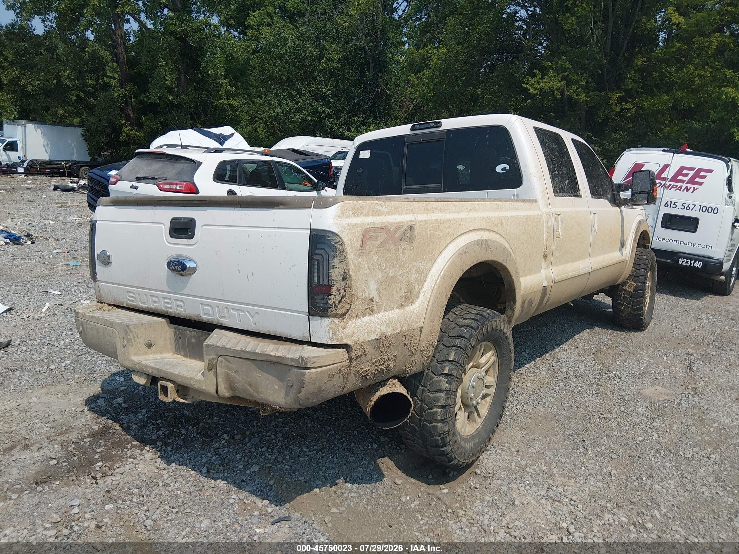2013 Ford F-250 King Ranch White vin: 1FT7W2BT4DEB44255