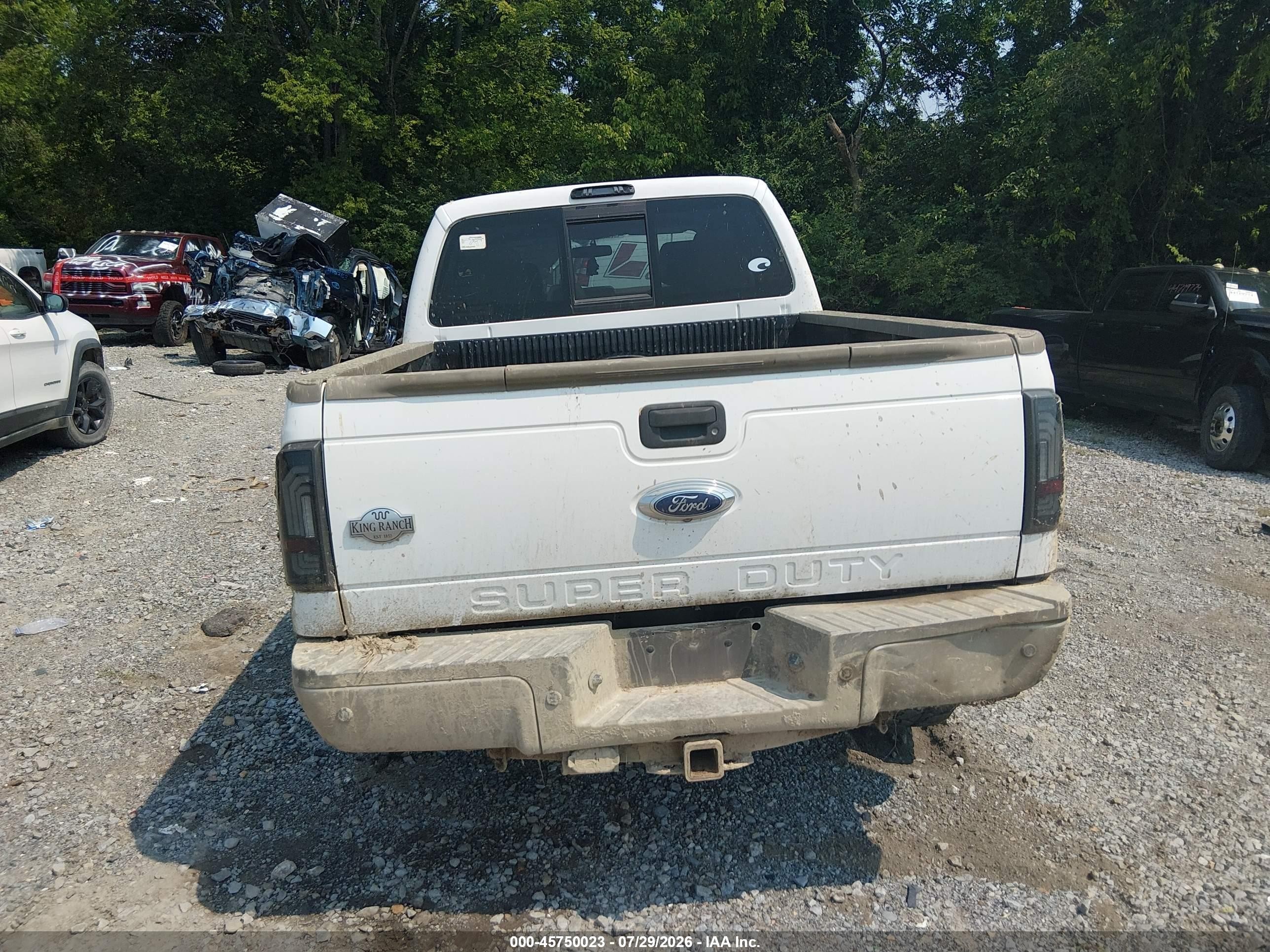 2013 Ford F-250 King Ranch White vin: 1FT7W2BT4DEB44255
