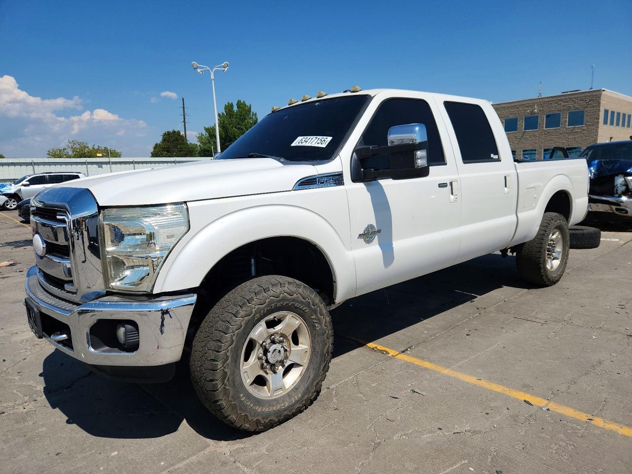 2014 Ford F250 Super Duty White vin: 1FT7W2BT4EEB07448