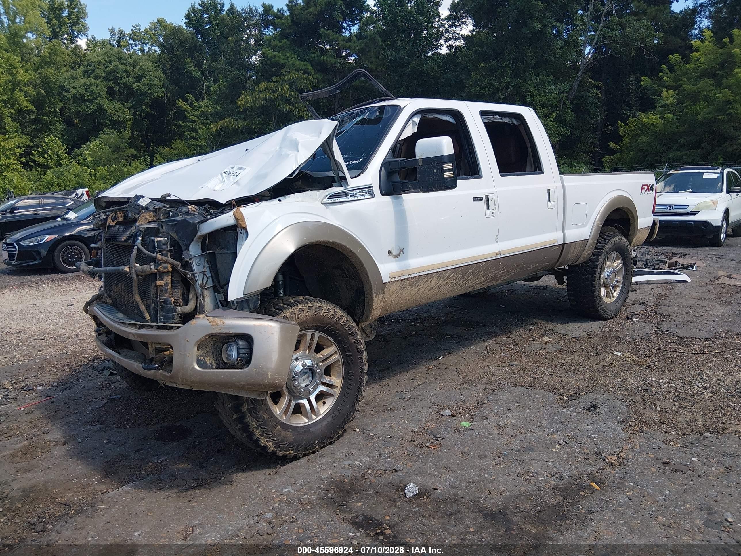 2014 Ford F-250 Lariat Белый vin: 1FT7W2BT4EEB33449