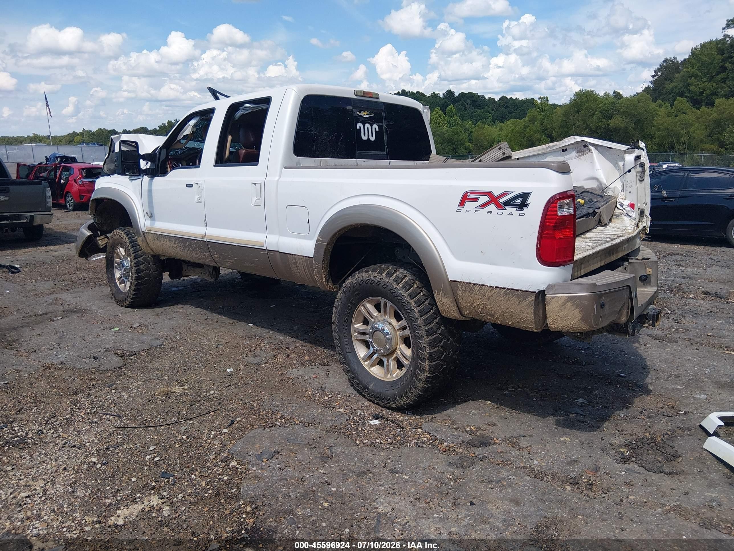 2014 Ford F-250 Lariat Белый vin: 1FT7W2BT4EEB33449