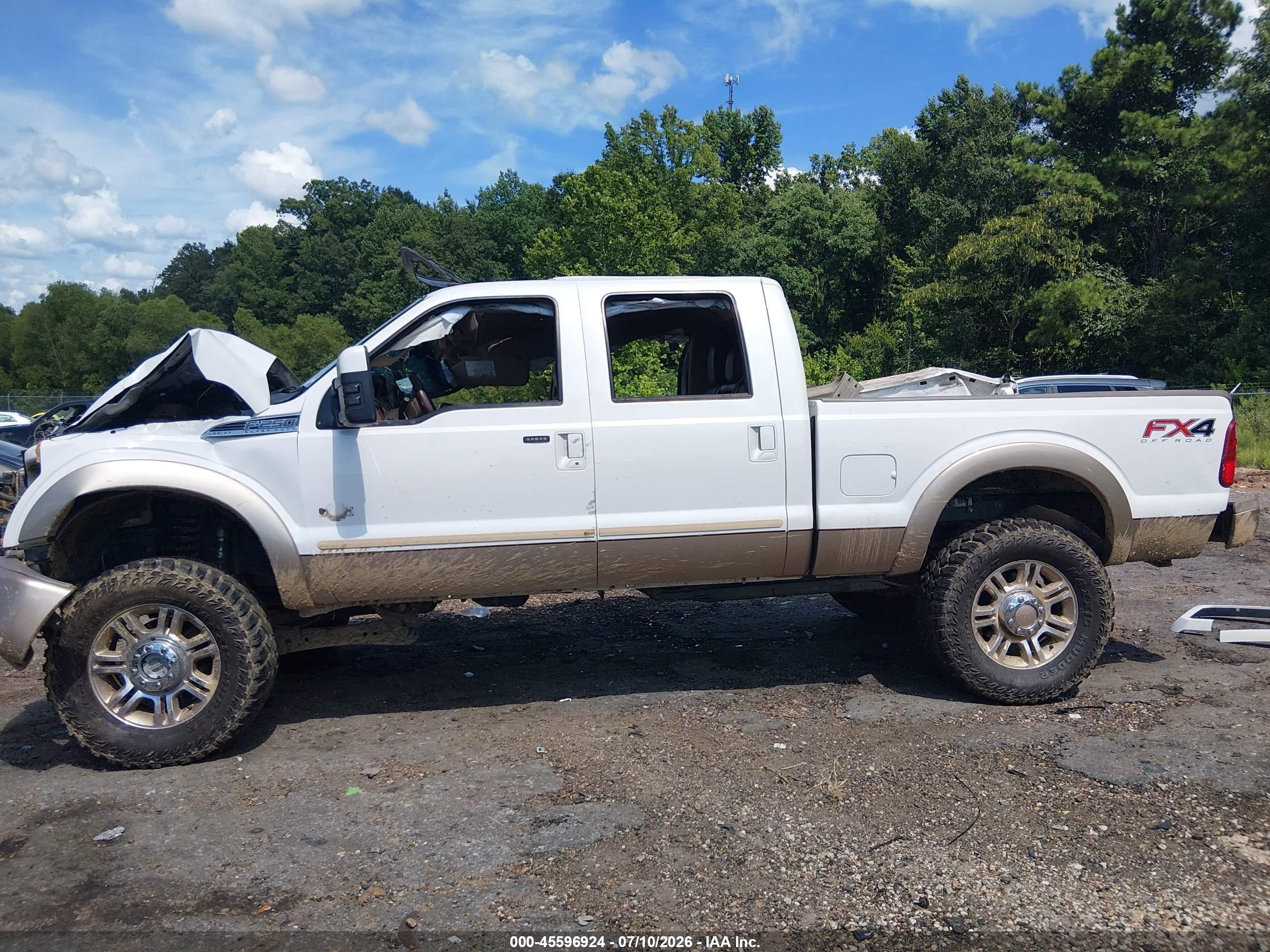 2014 Ford F-250 Lariat Белый vin: 1FT7W2BT4EEB33449