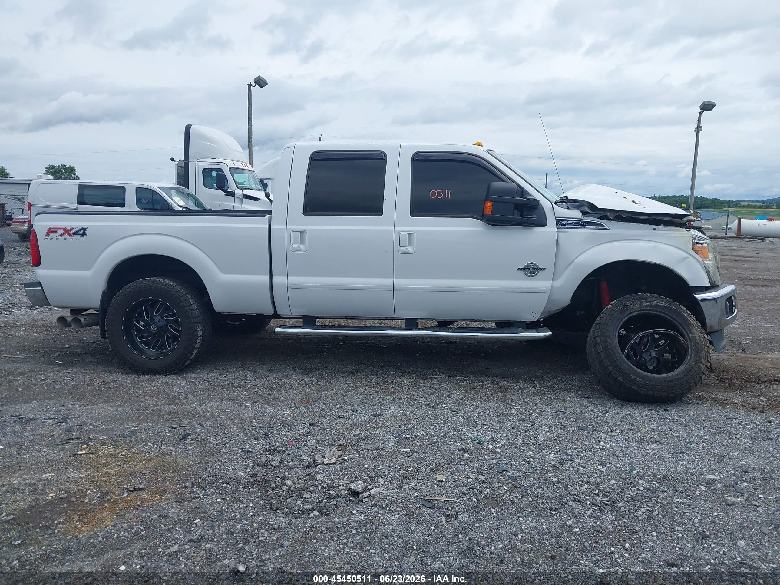 2014 Ford F-250 Lariat/xl/xlt White vin: 1FT7W2BT4EEB74695