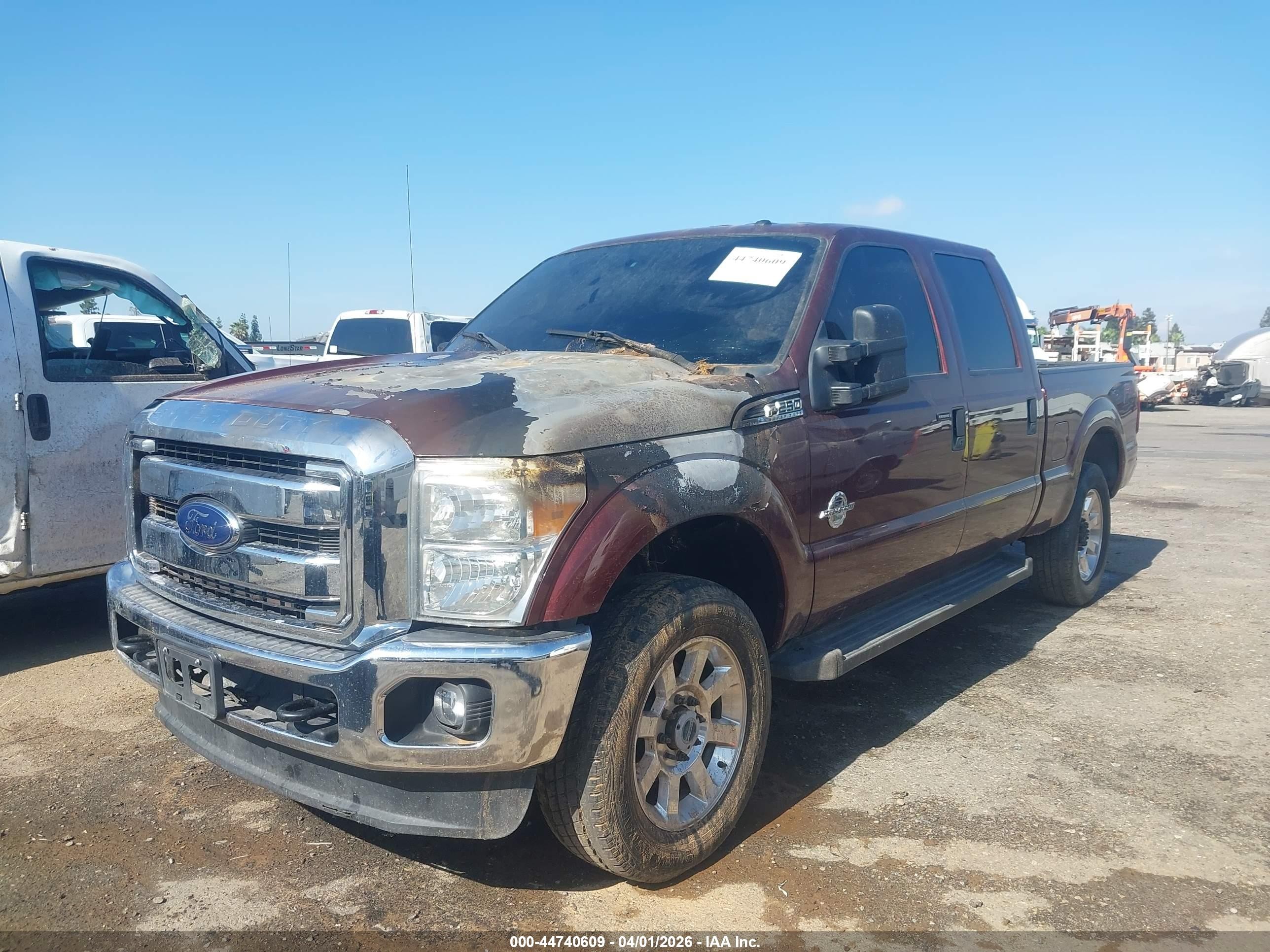 2015 Ford F-250 Xlt Burgundy vin: 1FT7W2BT4FEB63651