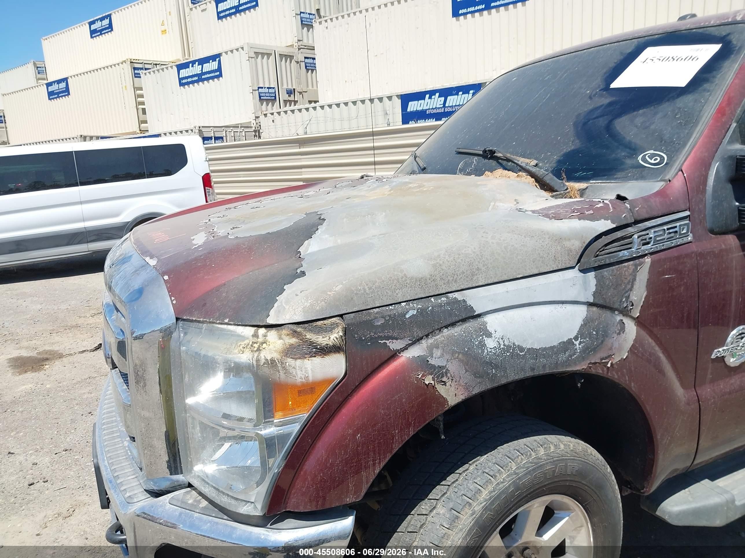2015 Ford F-250 Xlt Burgundy vin: 1FT7W2BT4FEB63651