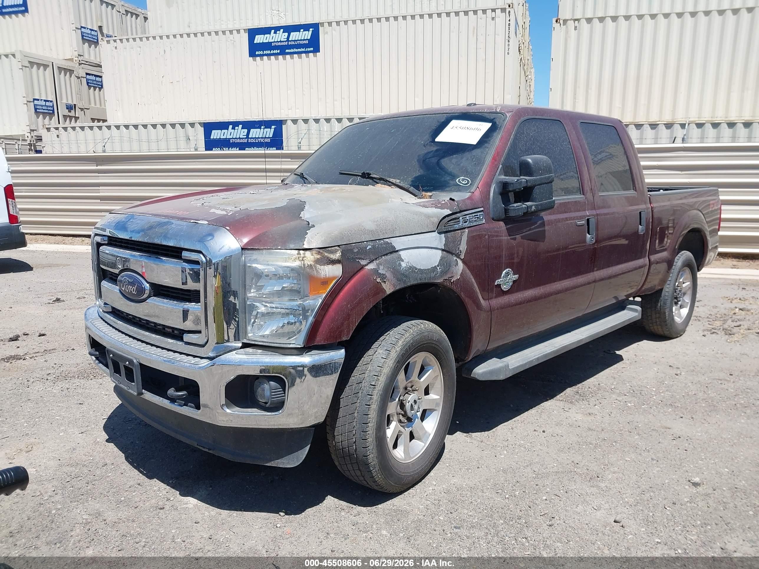2015 Ford F-250 Xlt Burgundy vin: 1FT7W2BT4FEB63651