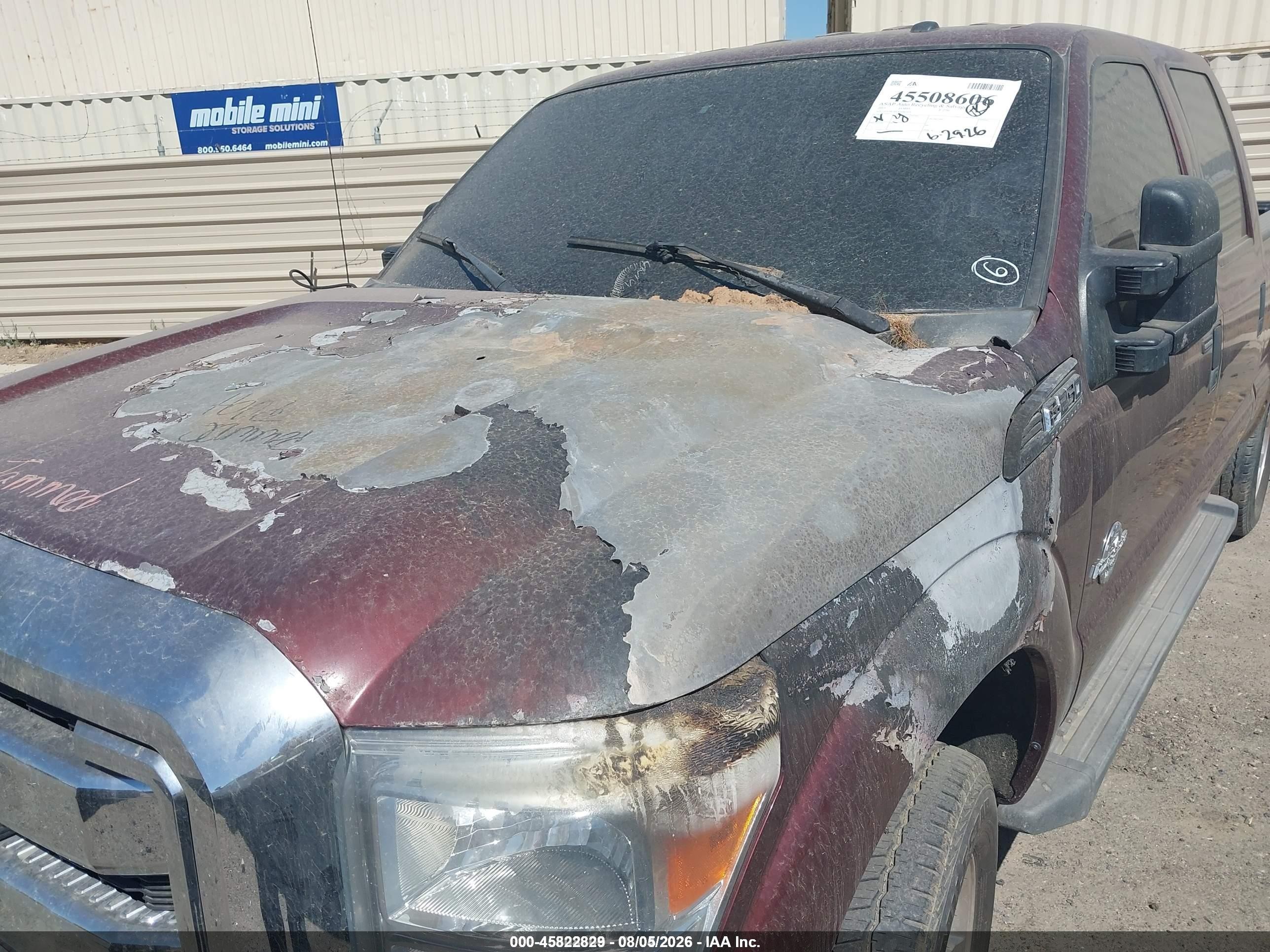 2015 Ford F-250 Xlt Burgundy vin: 1FT7W2BT4FEB63651