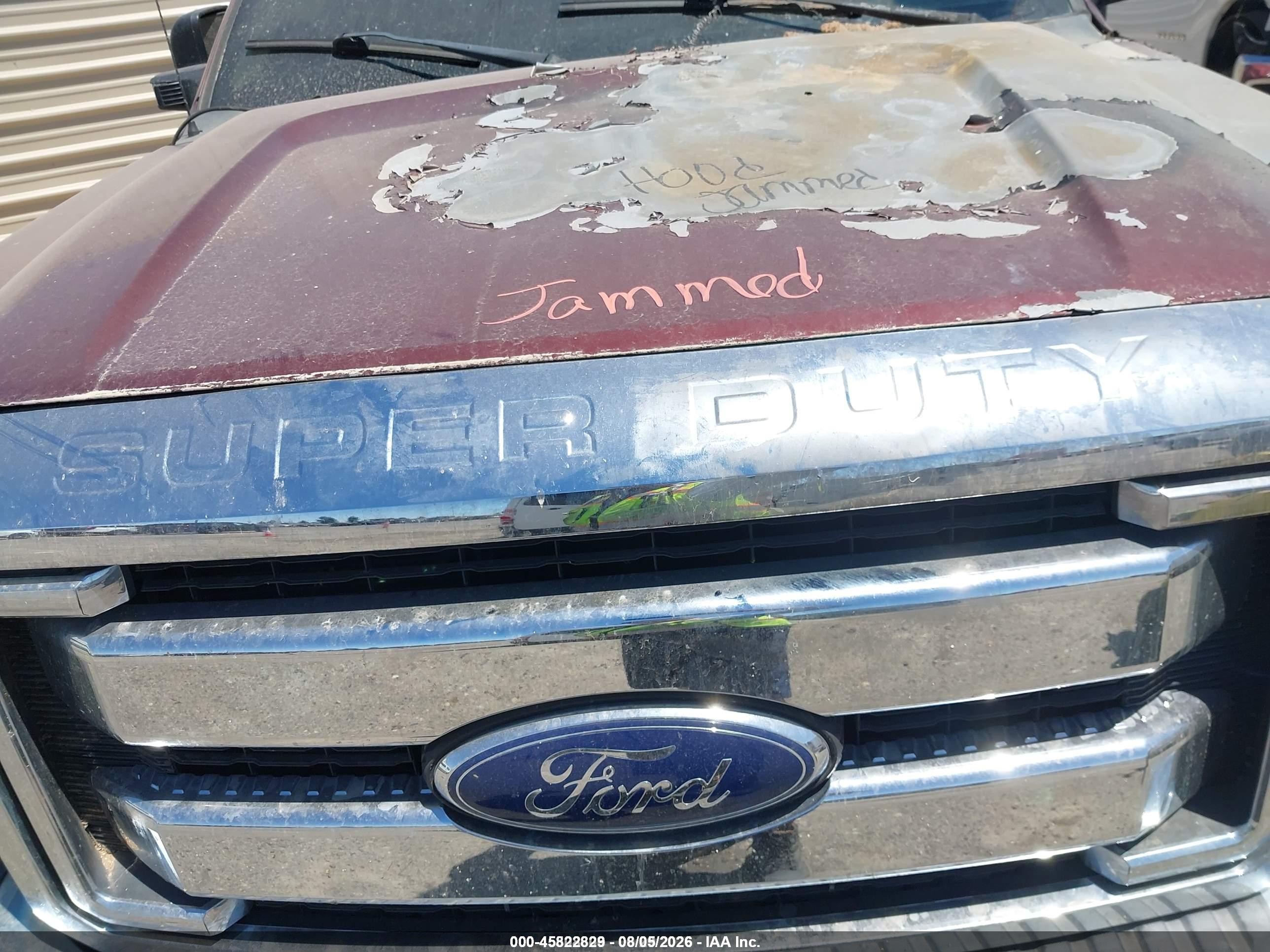 2015 Ford F-250 Xlt Burgundy vin: 1FT7W2BT4FEB63651