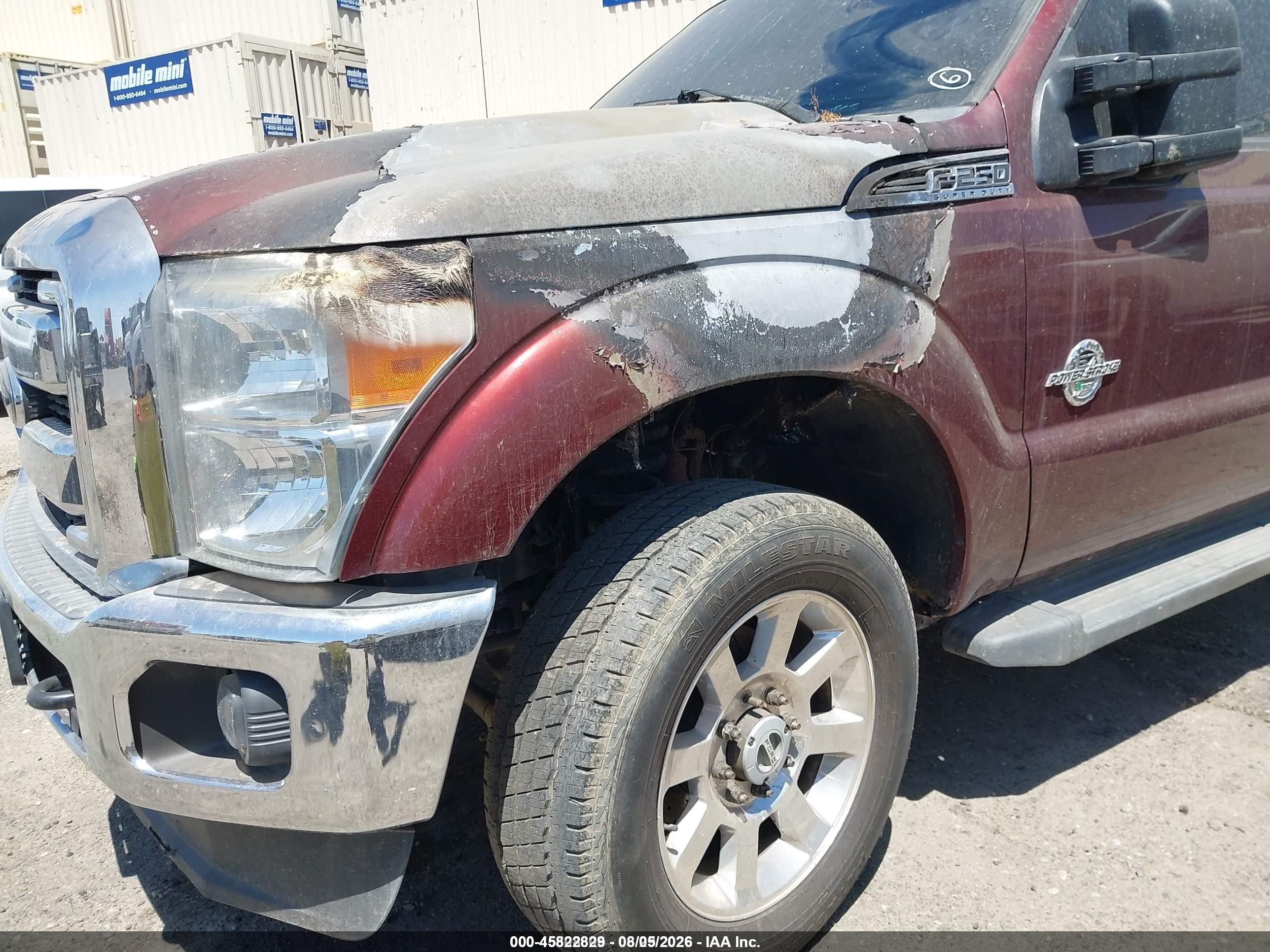 2015 Ford F-250 Xlt Burgundy vin: 1FT7W2BT4FEB63651