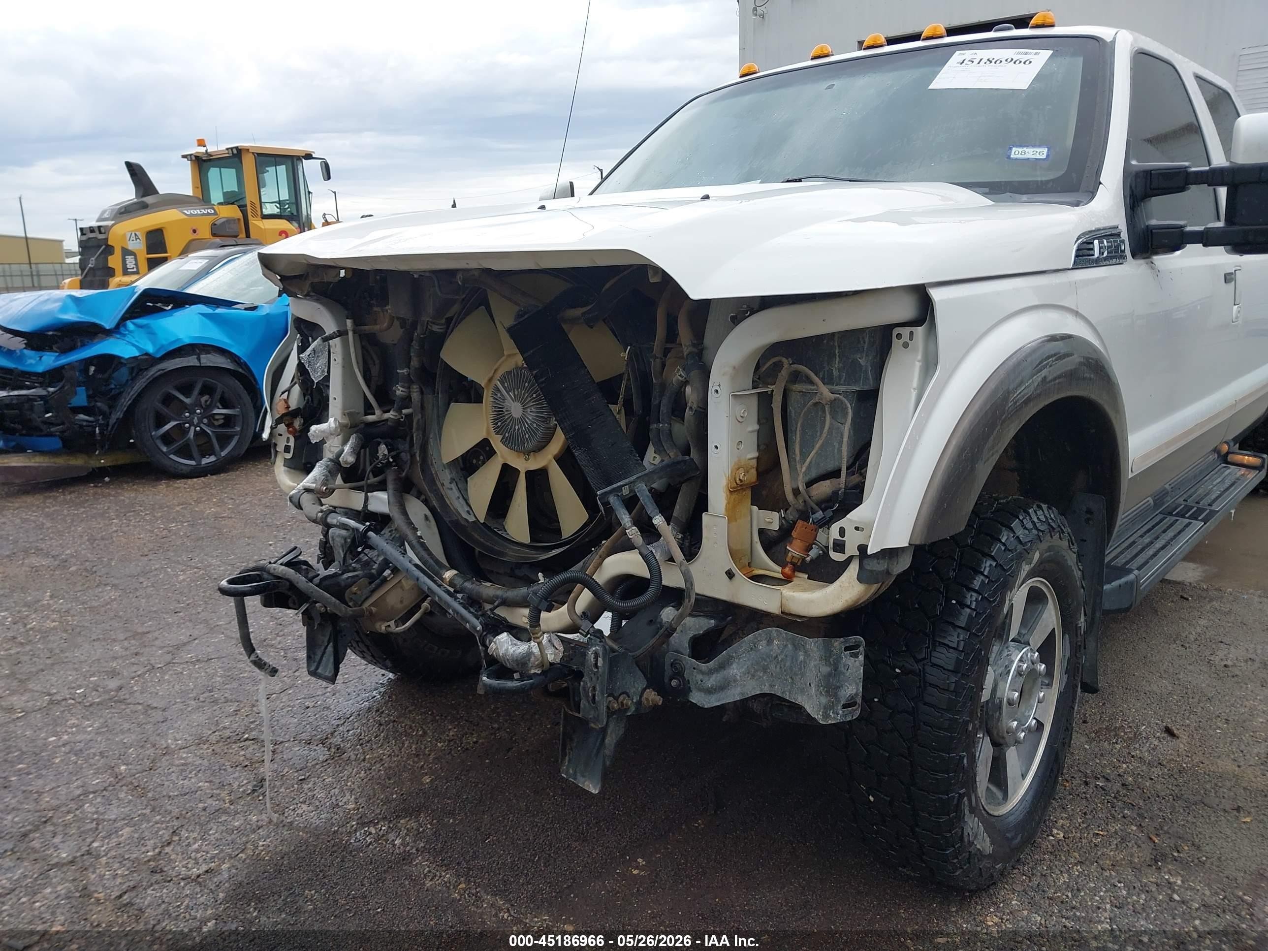 2015 Ford F-250 Lariat White vin: 1FT7W2BT4FEC02187