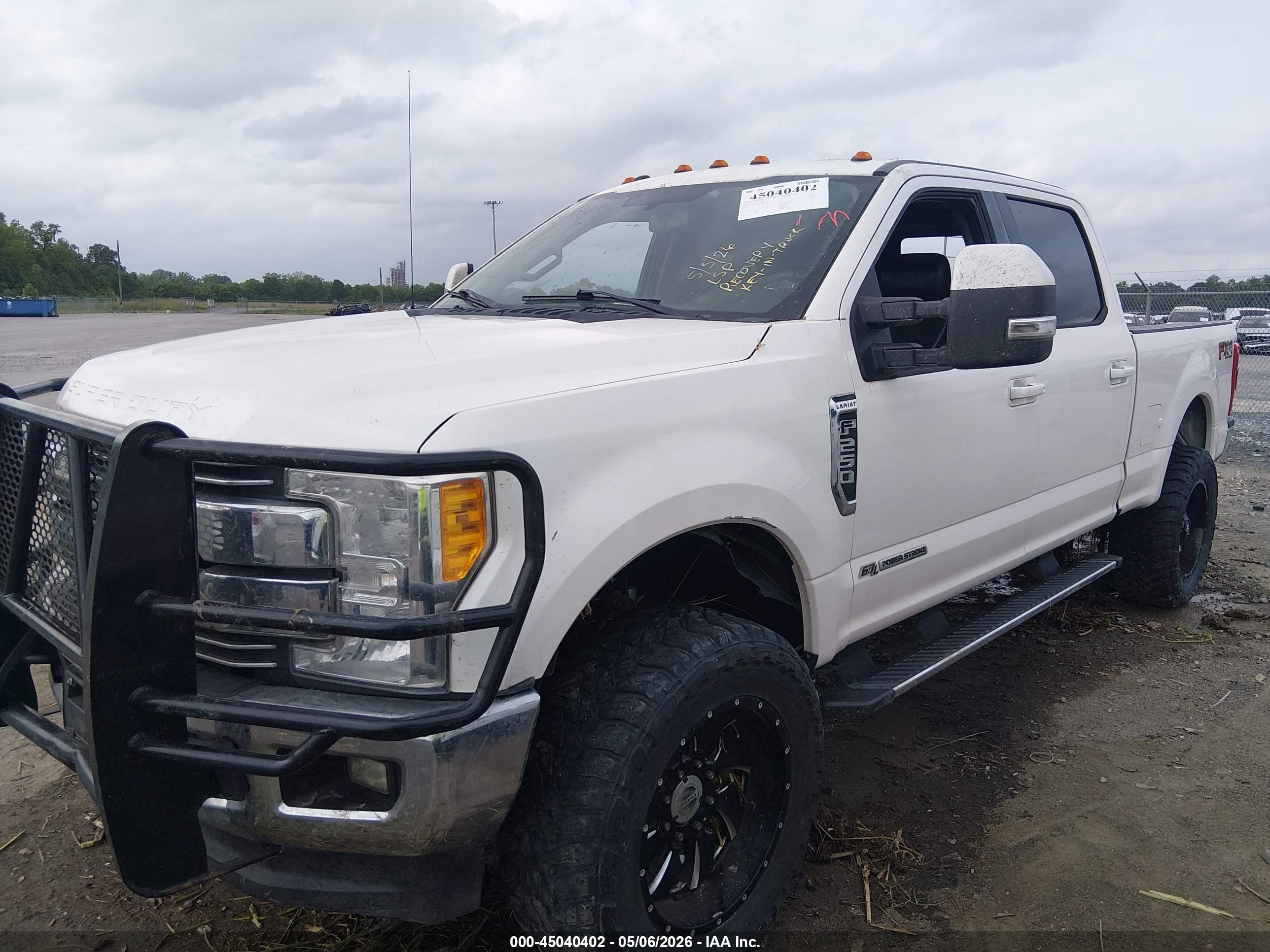 2017 Ford F-250 Lariat White vin: 1FT7W2BT4HEE91414