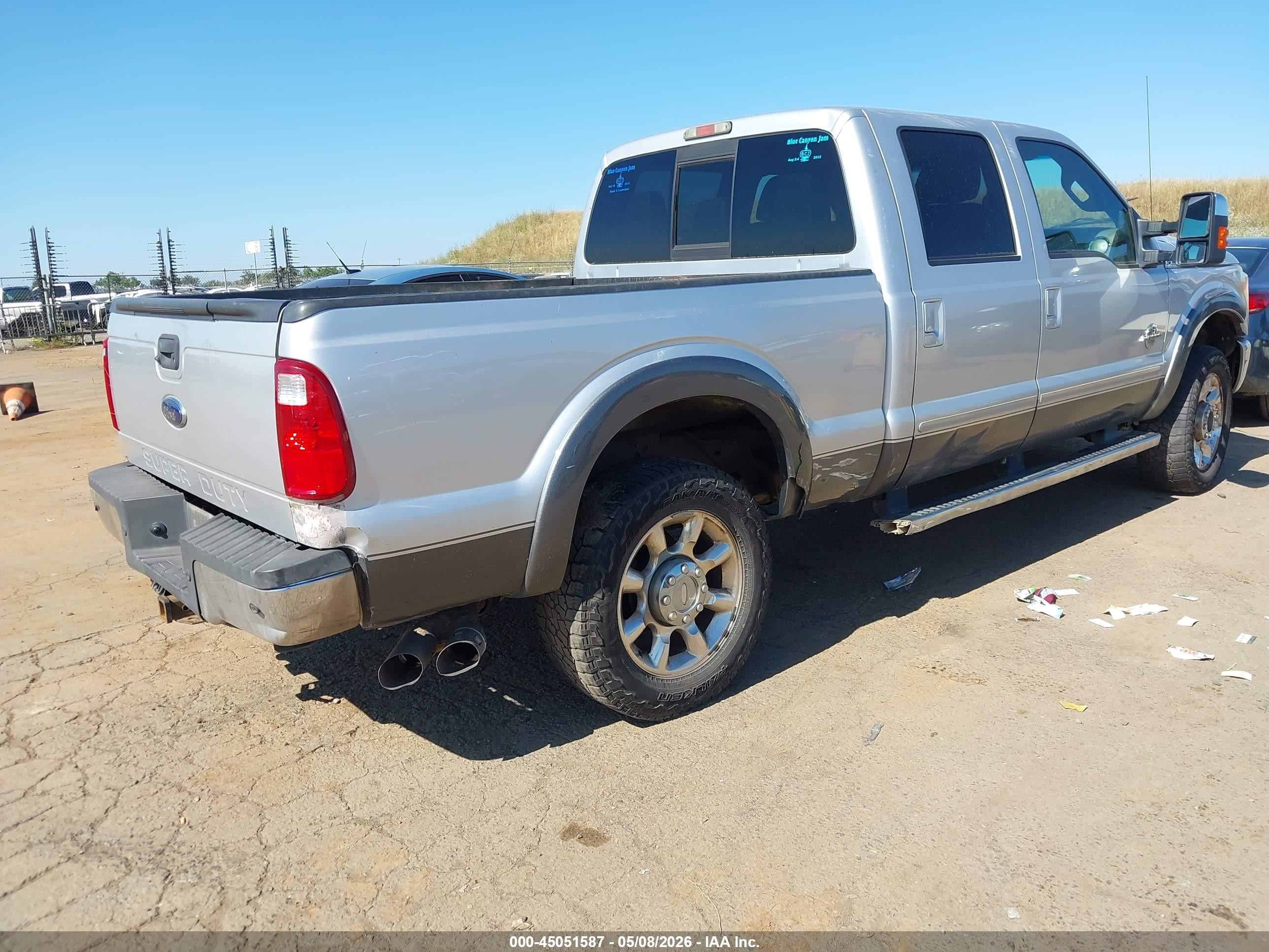 2011 Ford F-250 Lariat Silver vin: 1FT7W2BT5BEA21481