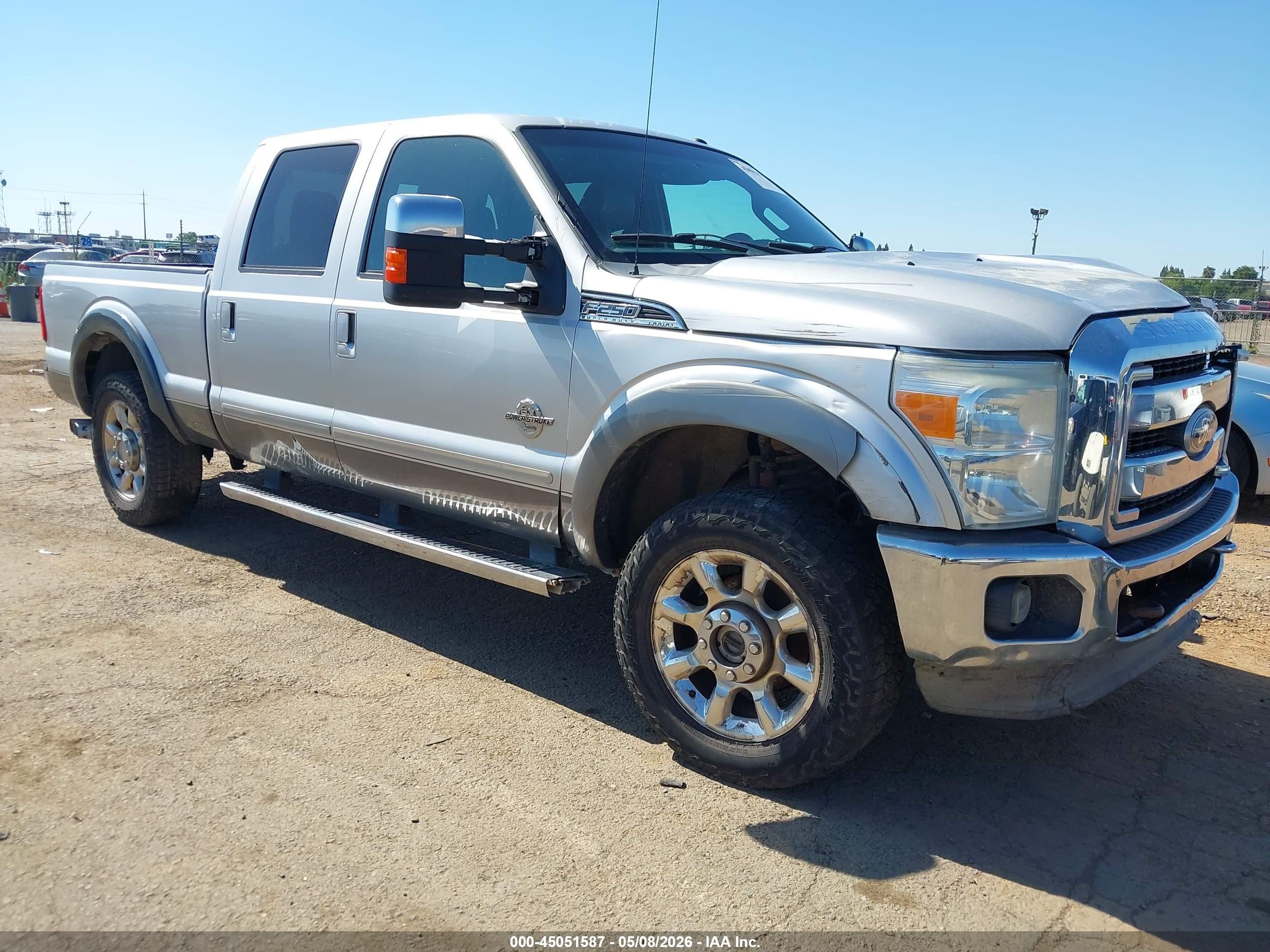 2011 Ford F-250 Lariat Silver vin: 1FT7W2BT5BEA21481