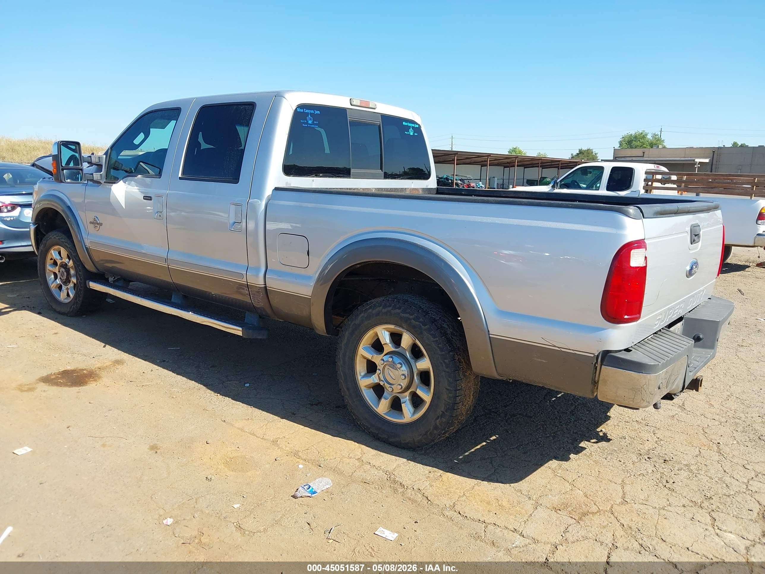2011 Ford F-250 Lariat Silver vin: 1FT7W2BT5BEA21481