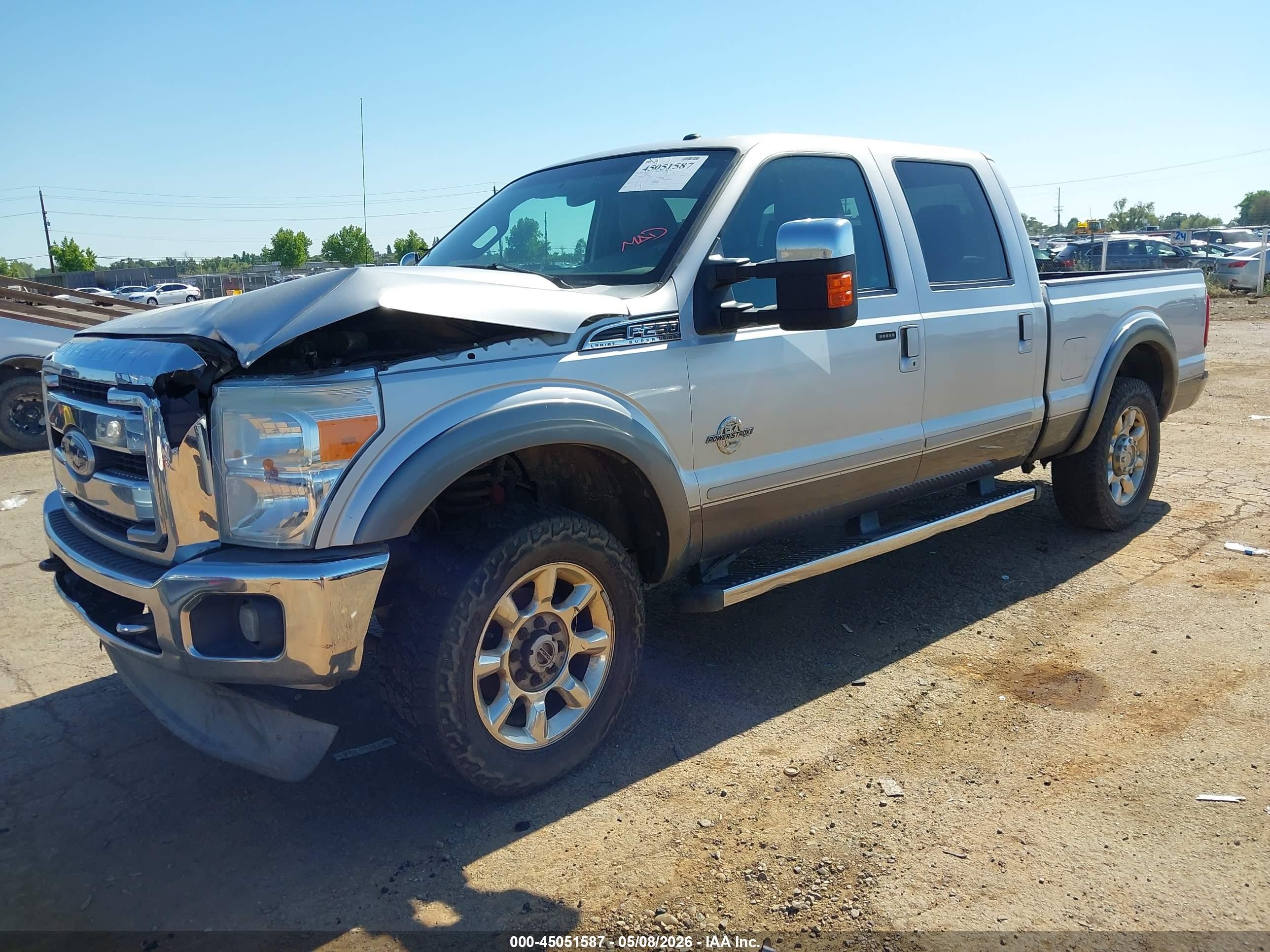 2011 Ford F-250 Lariat Silver vin: 1FT7W2BT5BEA21481