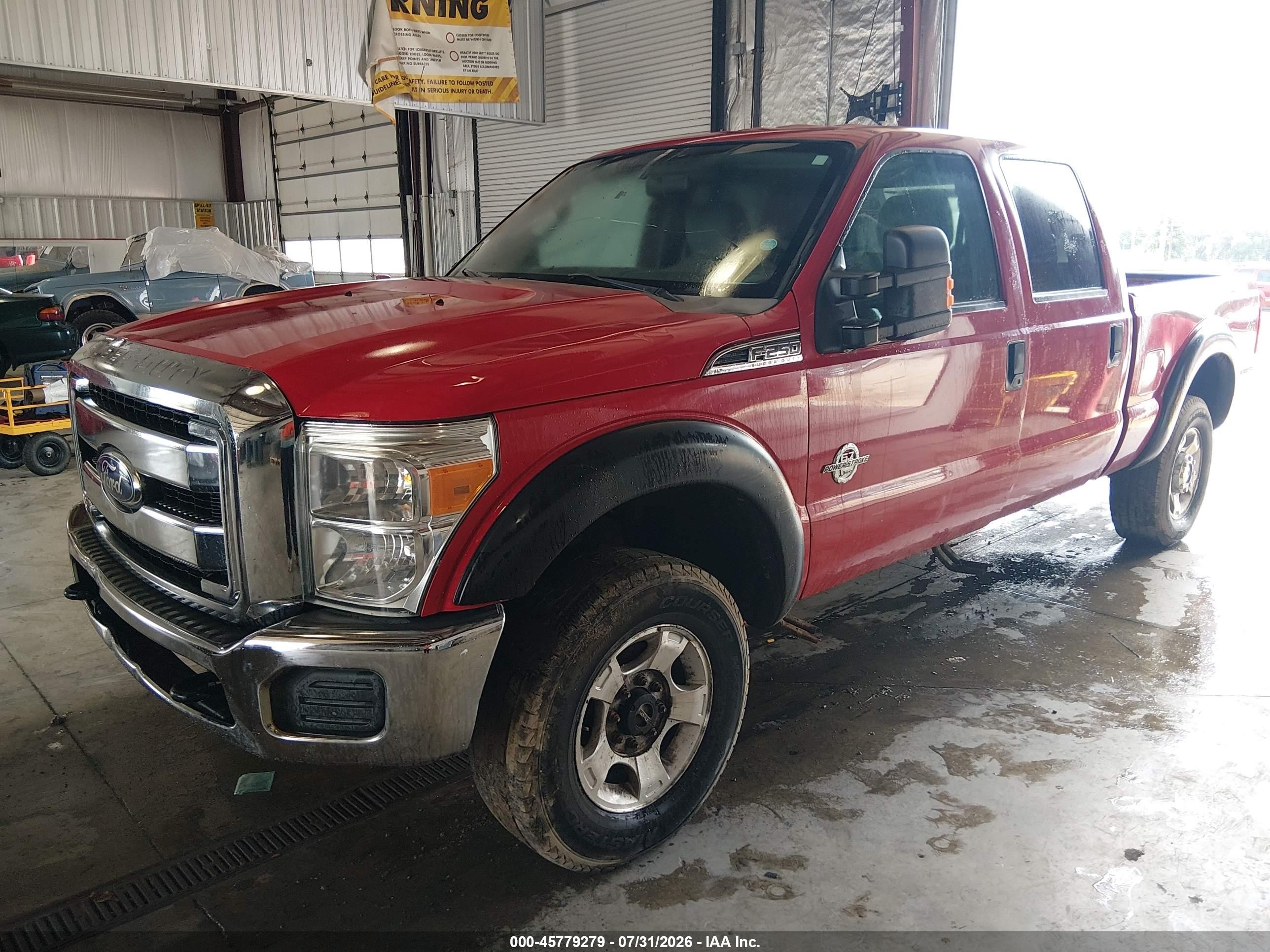 2012 Ford F-250 Xlt Red vin: 1FT7W2BT5CEA28741