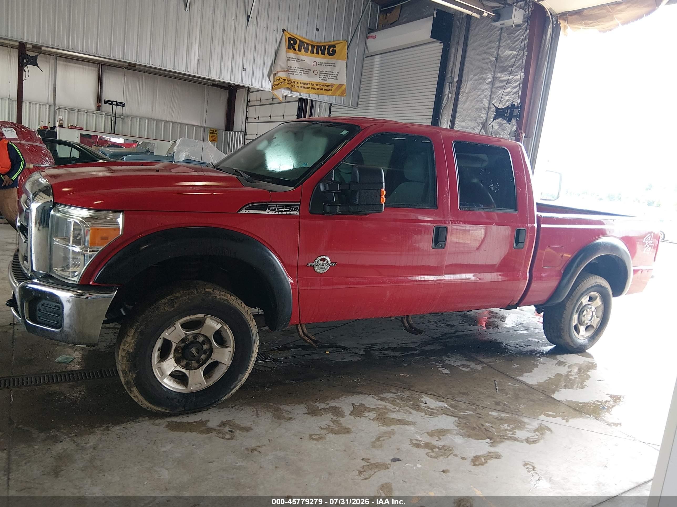 2012 Ford F-250 Xlt Red vin: 1FT7W2BT5CEA28741