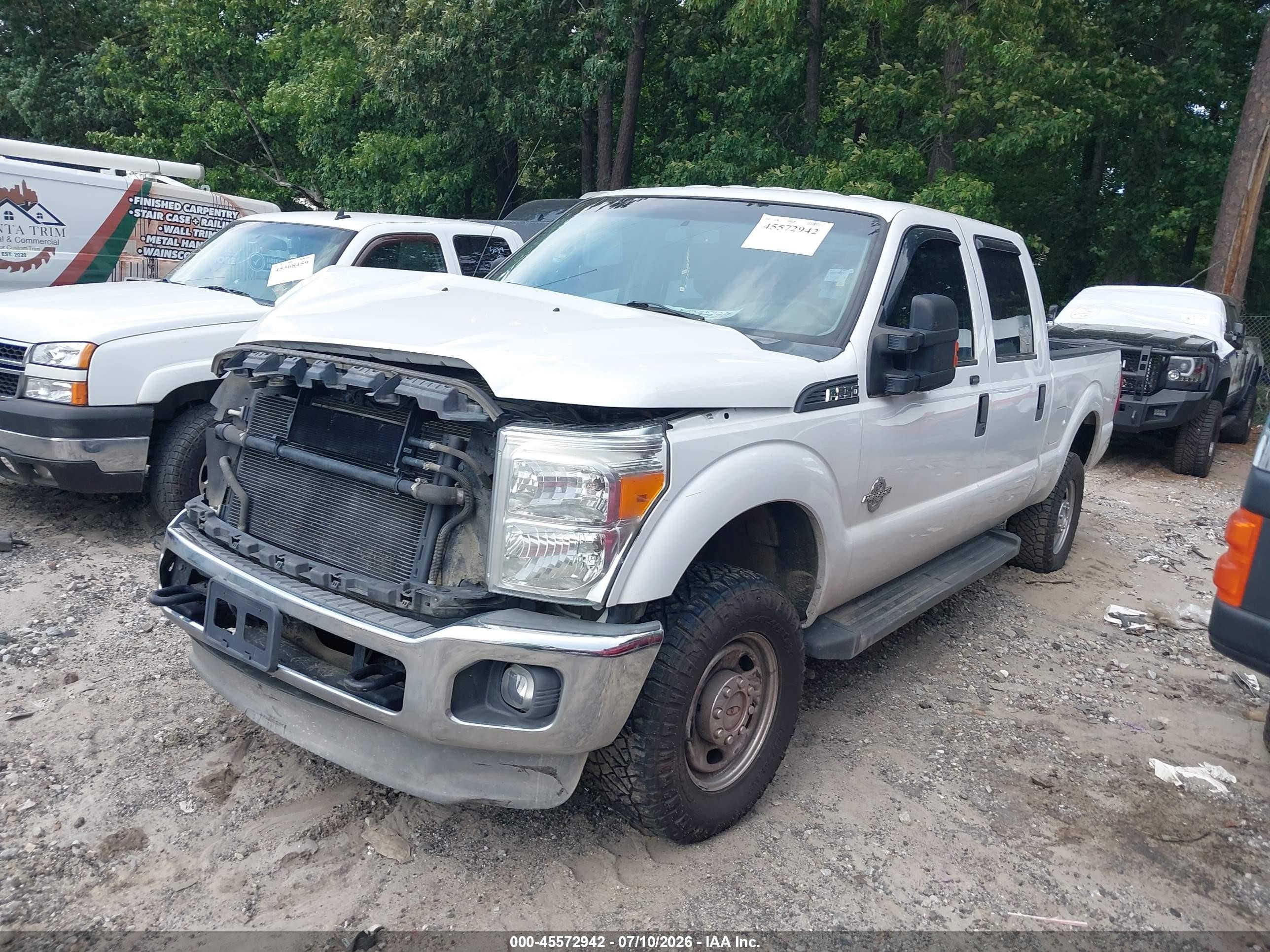 2015 Ford F-250 Xl White vin: 1FT7W2BT5FEA83596