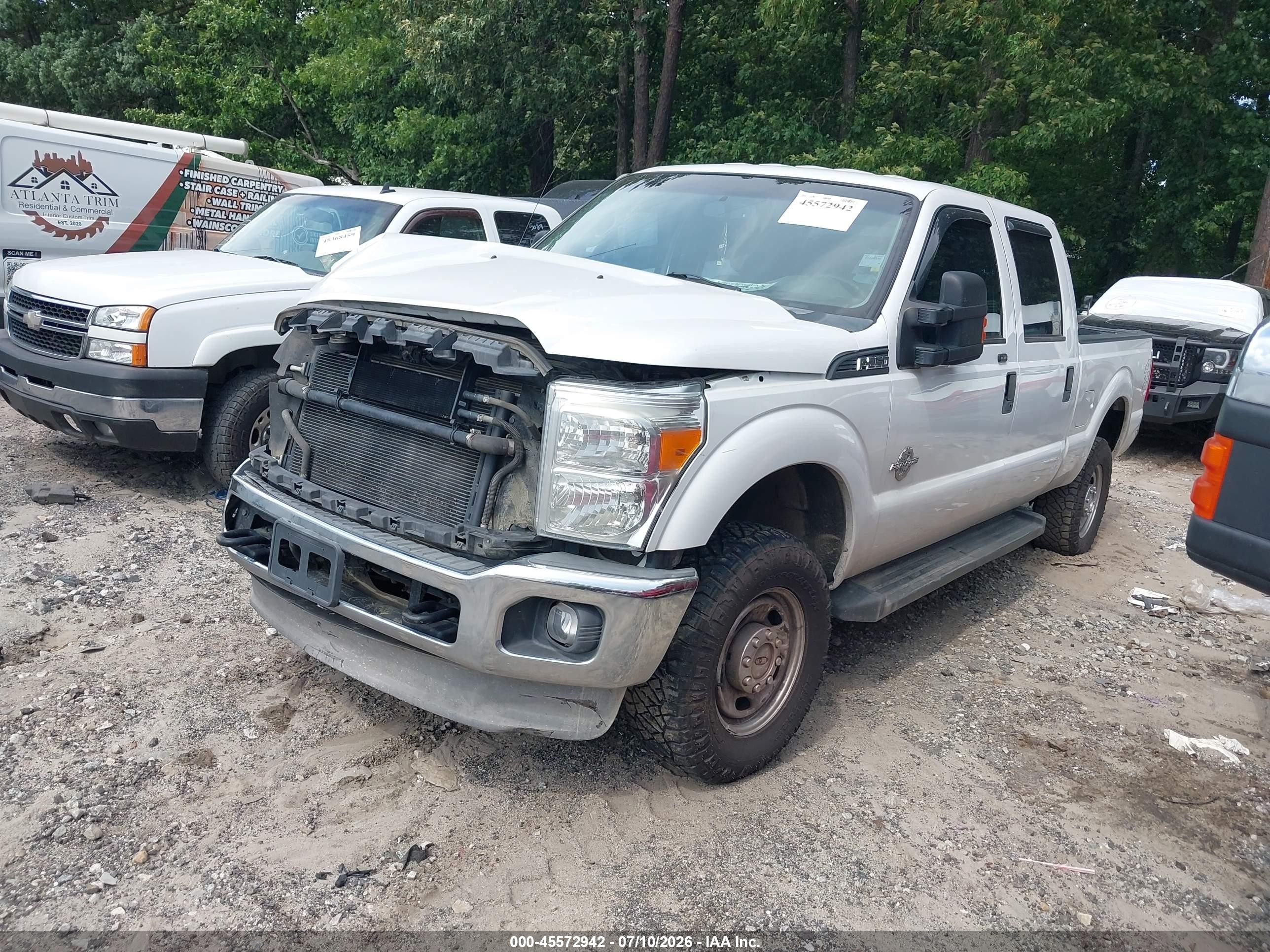 2015 Ford F-250 Xl White vin: 1FT7W2BT5FEA83596