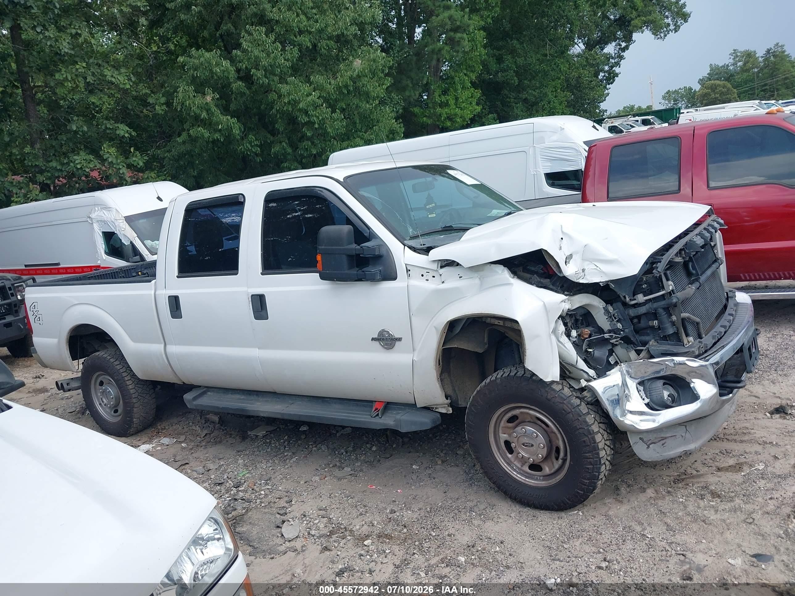 2015 Ford F-250 Xl White vin: 1FT7W2BT5FEA83596
