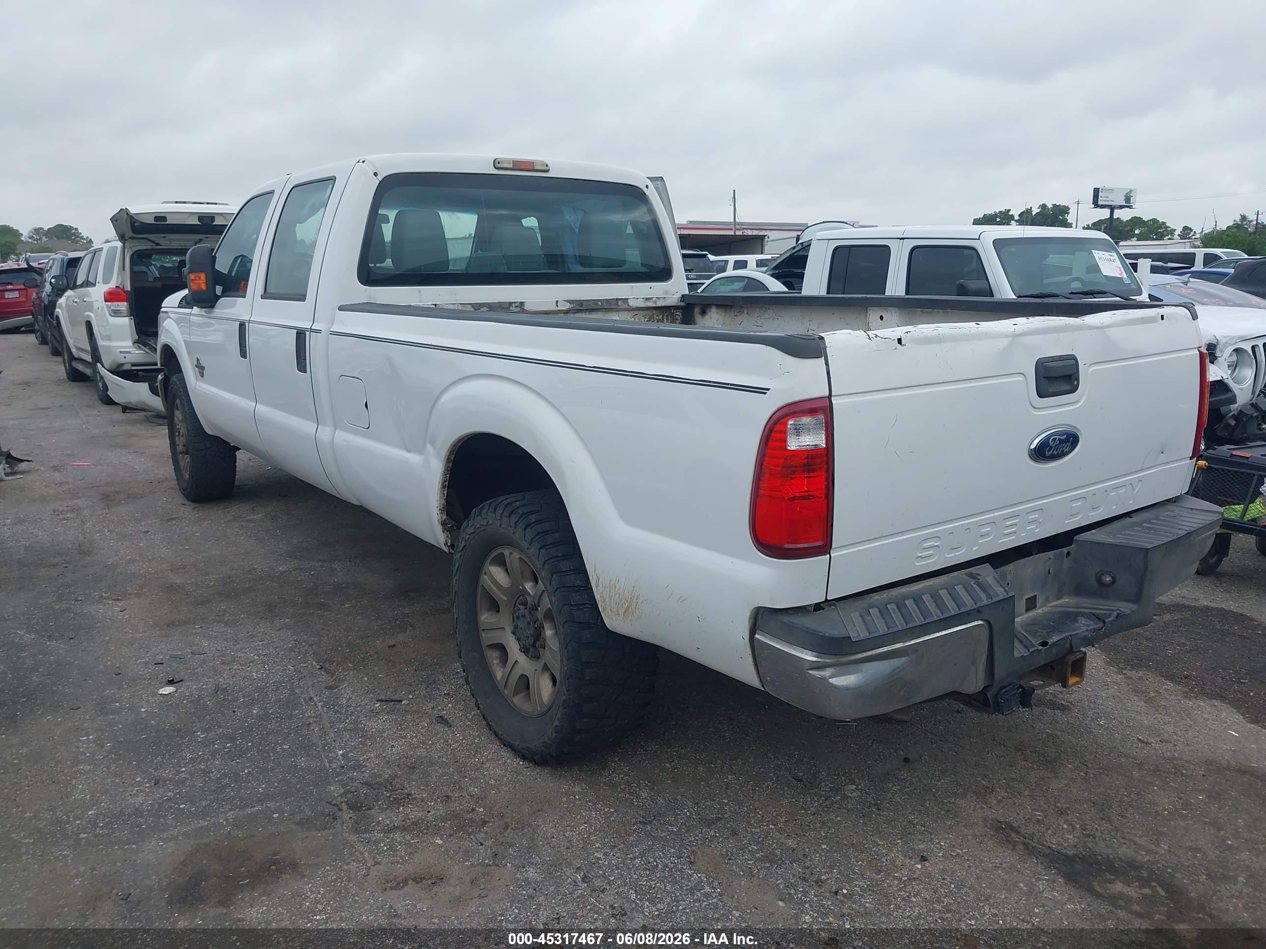 2015 Ford F-250 Xl White vin: 1FT7W2BT5FEB92138