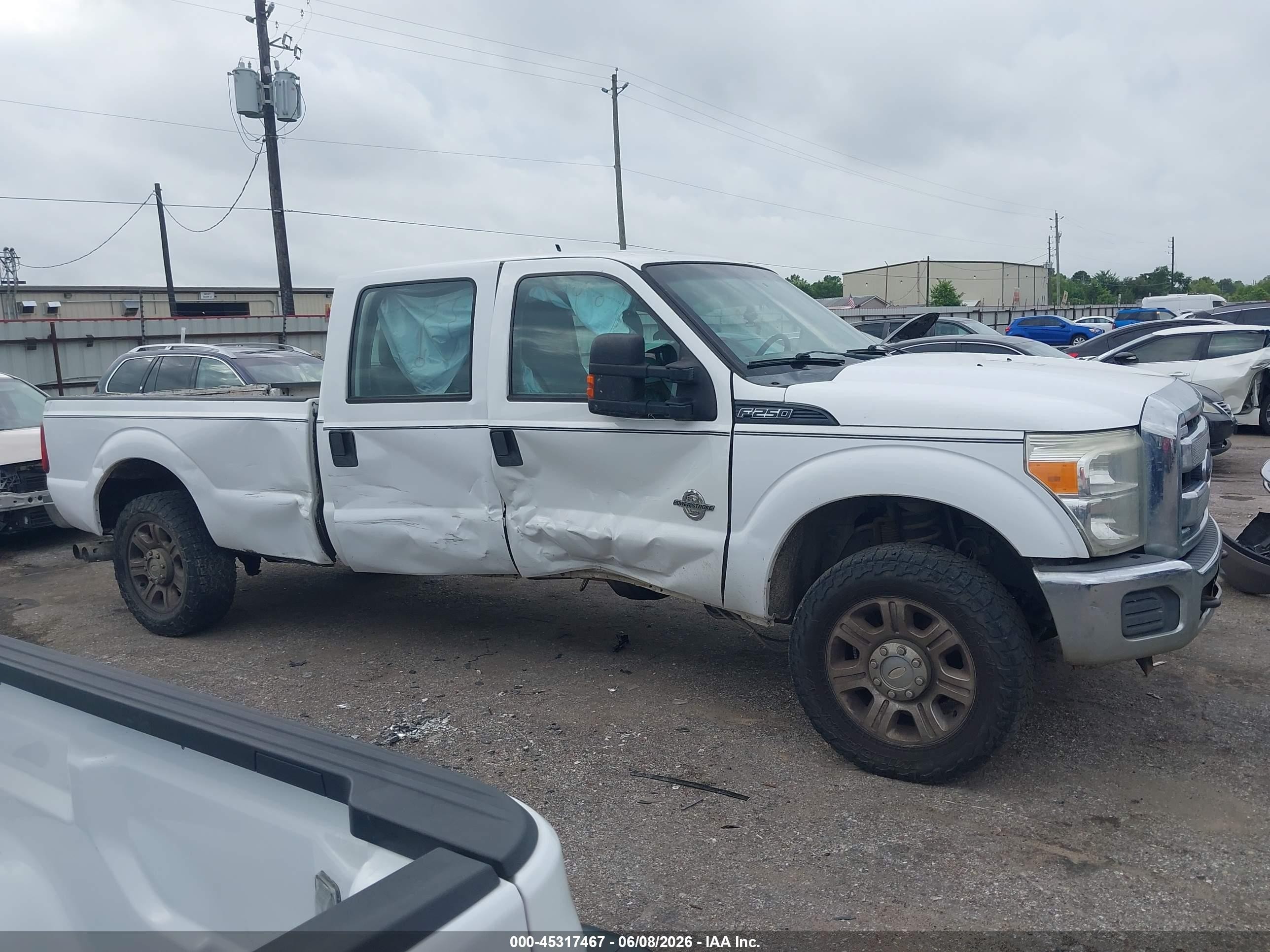 2015 Ford F-250 Xl White vin: 1FT7W2BT5FEB92138