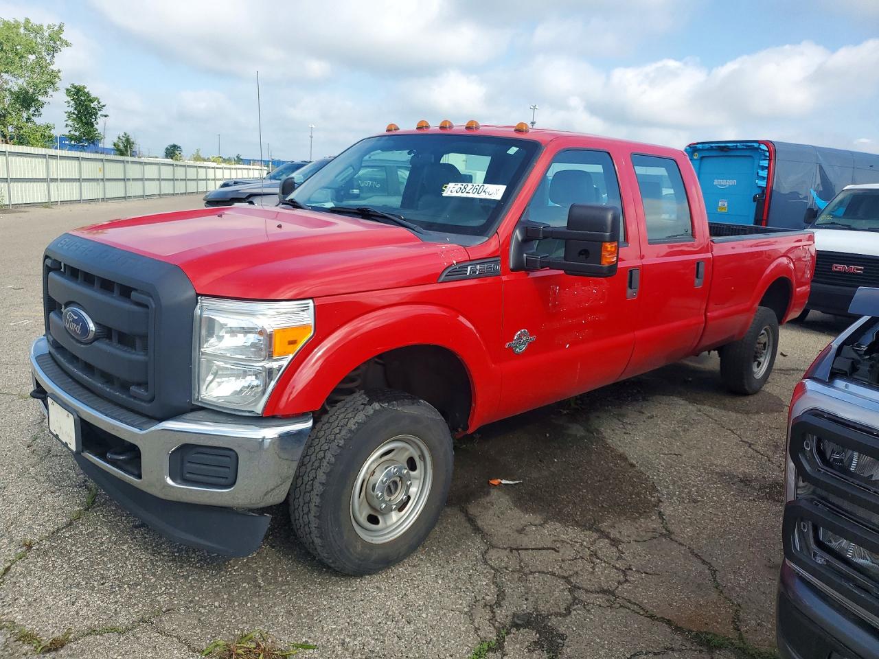 2015 Ford F250 Super Duty Red vin: 1FT7W2BT5FEC64066