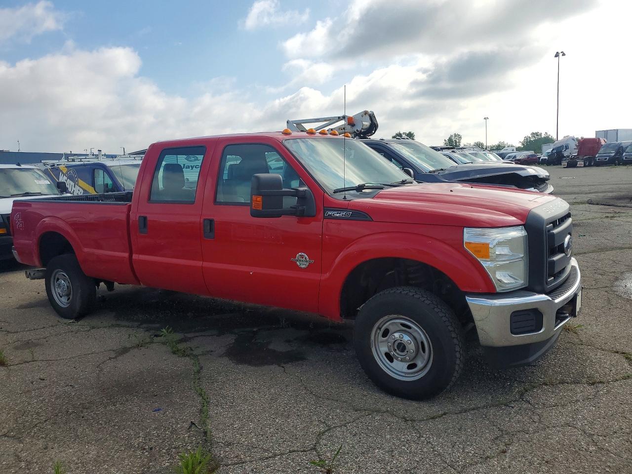 2015 Ford F250 Super Duty Red vin: 1FT7W2BT5FEC64066