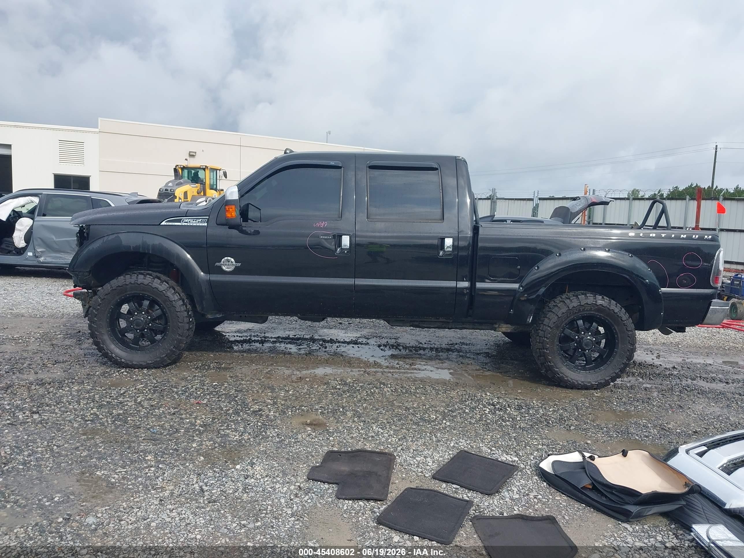 2011 Ford Super Duty F-250 Srw Lariat Black vin: 1FT7W2BT6BEC08891