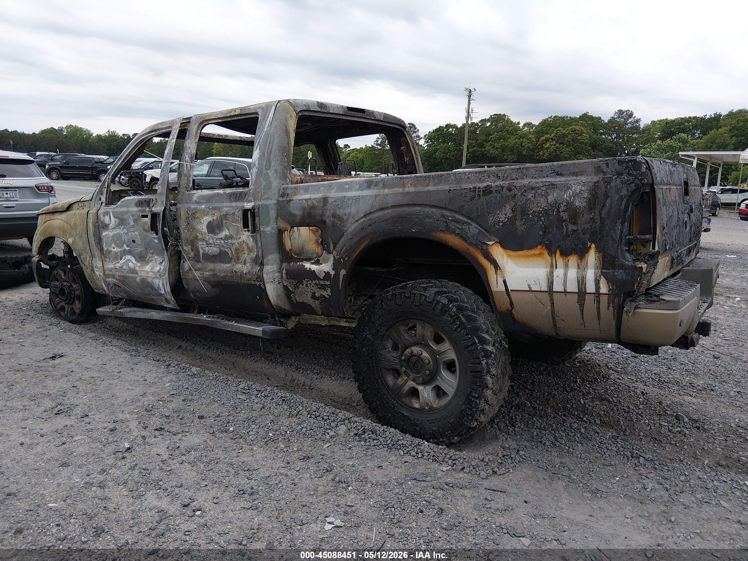 2012 Ford F-250 Lariat White vin: 1FT7W2BT6CEA95106