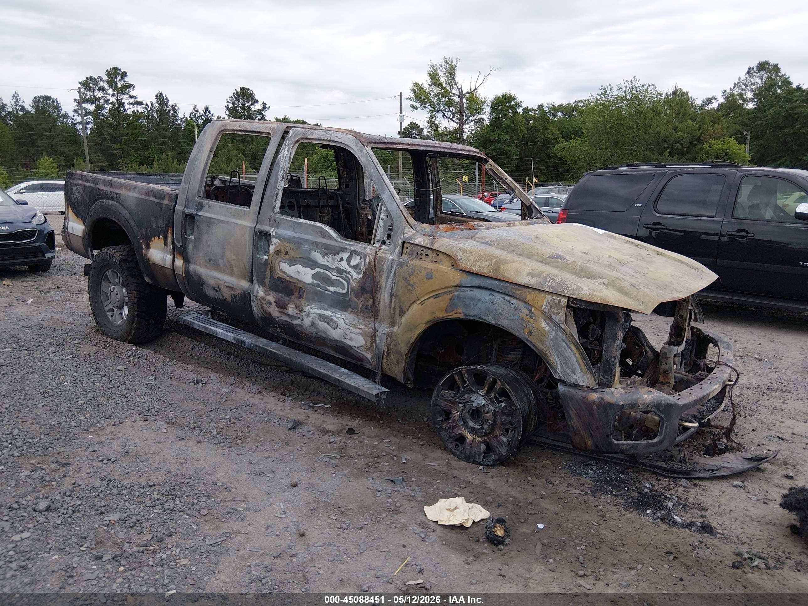 2012 Ford F-250 Lariat White vin: 1FT7W2BT6CEA95106