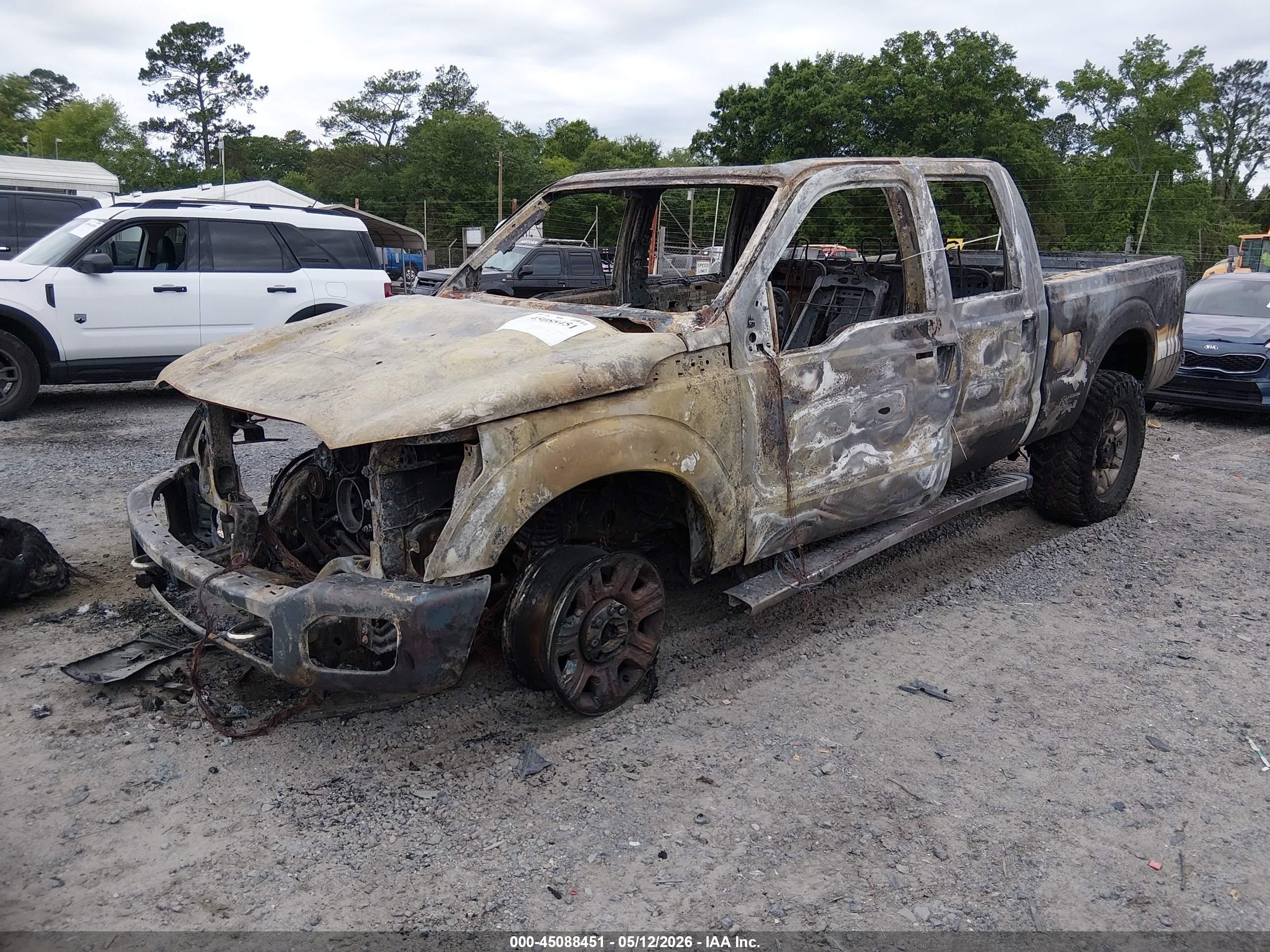 2012 Ford F-250 Lariat White vin: 1FT7W2BT6CEA95106