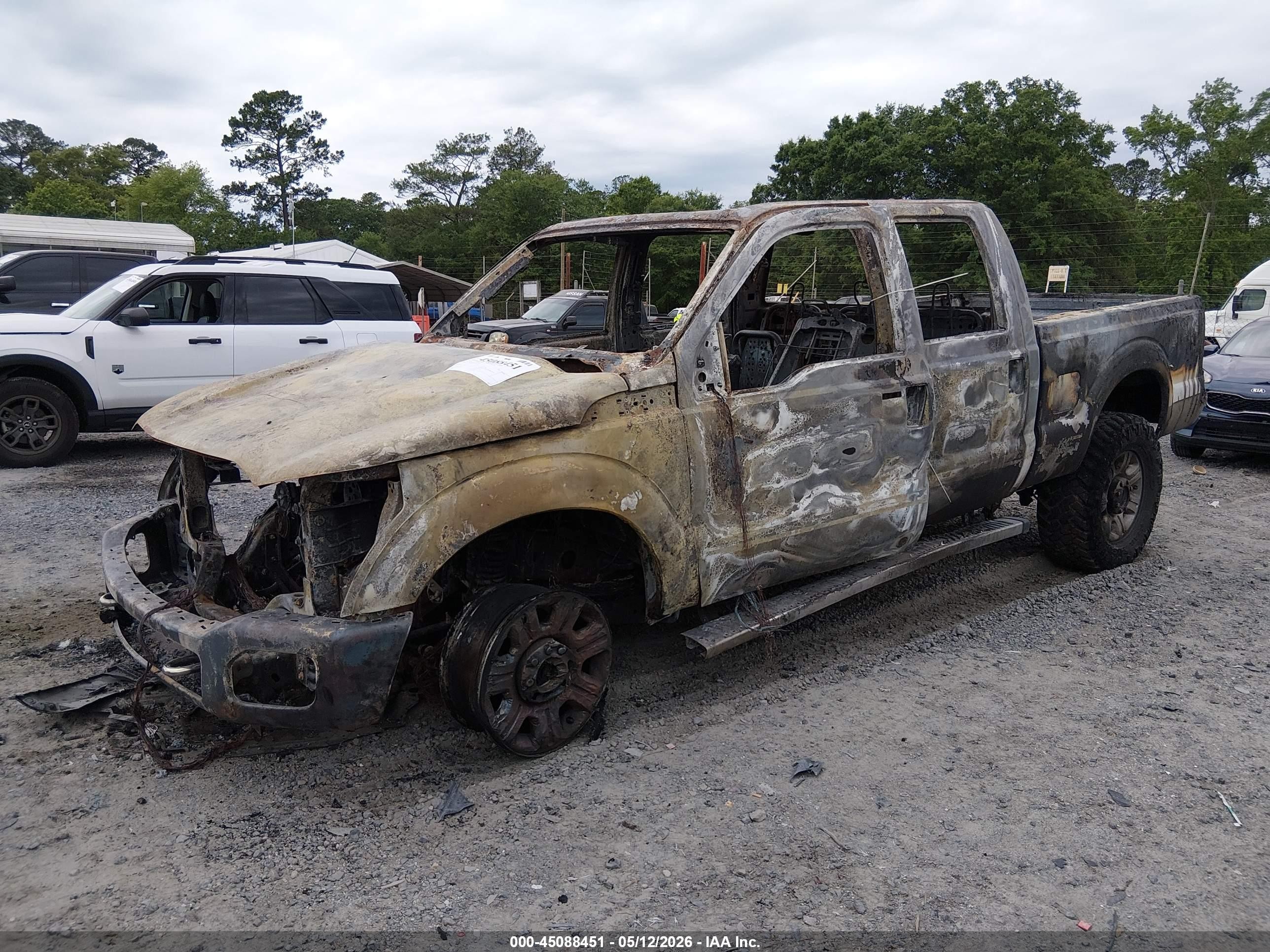2012 Ford F-250 Lariat White vin: 1FT7W2BT6CEA95106