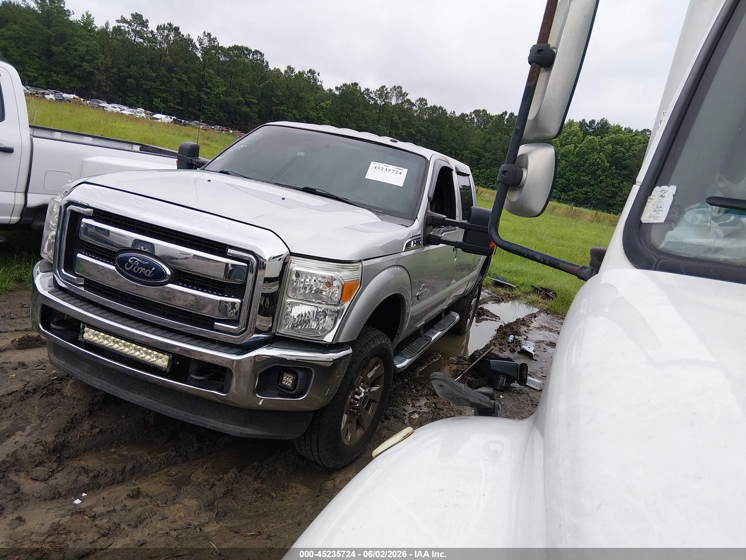 2012 Ford F-250 Lariat White vin: 1FT7W2BT6CEB98719
