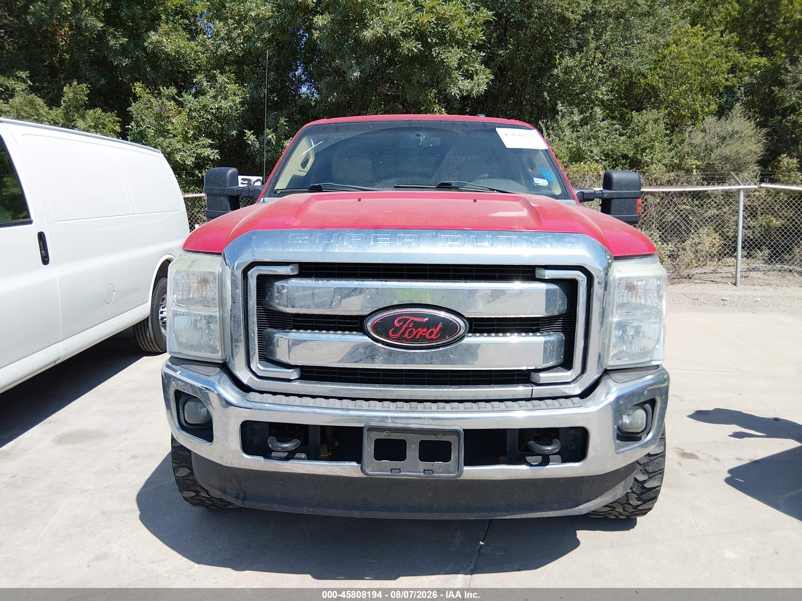 2012 Ford F-250 Lariat Red vin: 1FT7W2BT6CEC09105
