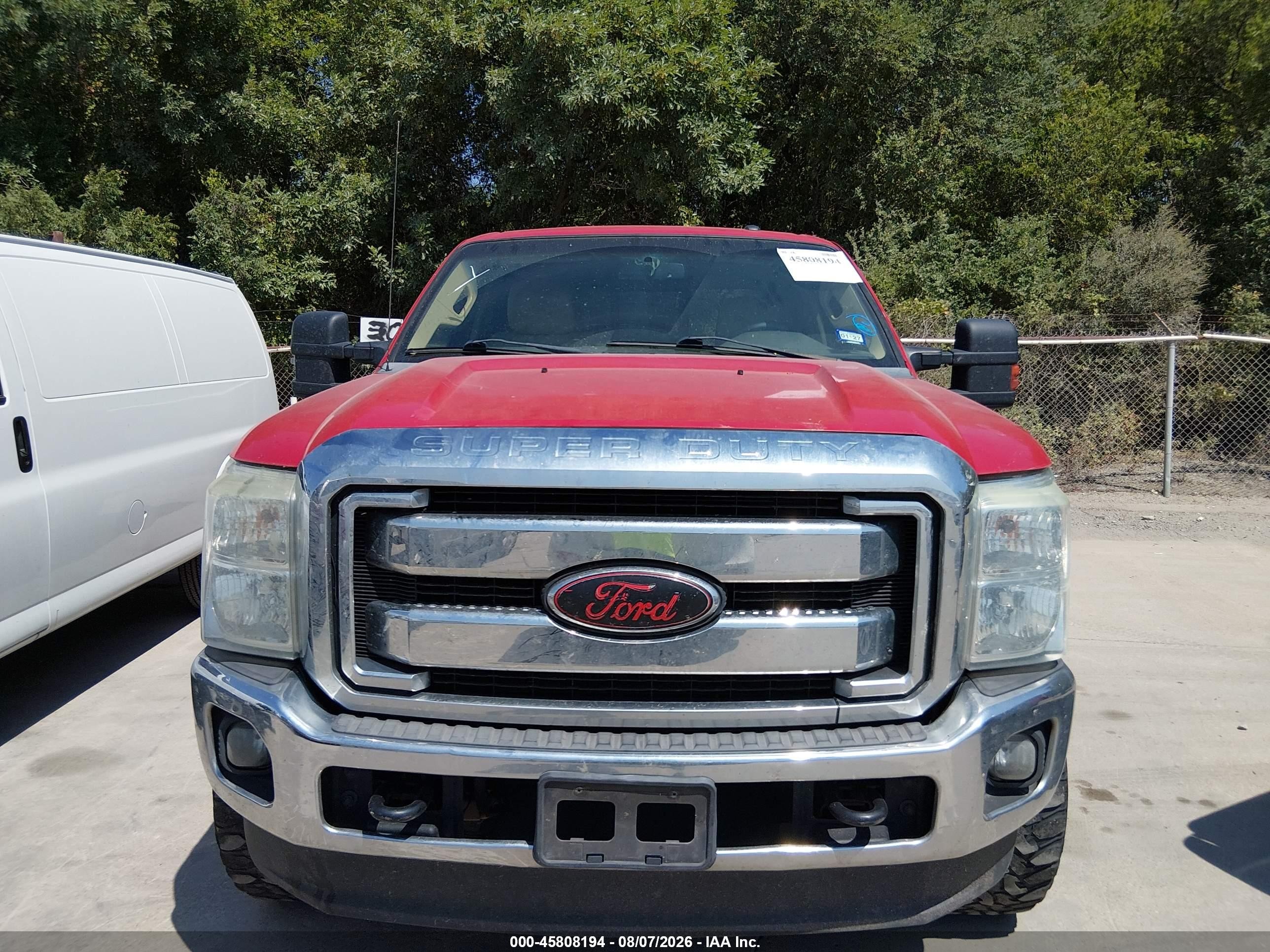 2012 Ford F-250 Lariat Red vin: 1FT7W2BT6CEC09105