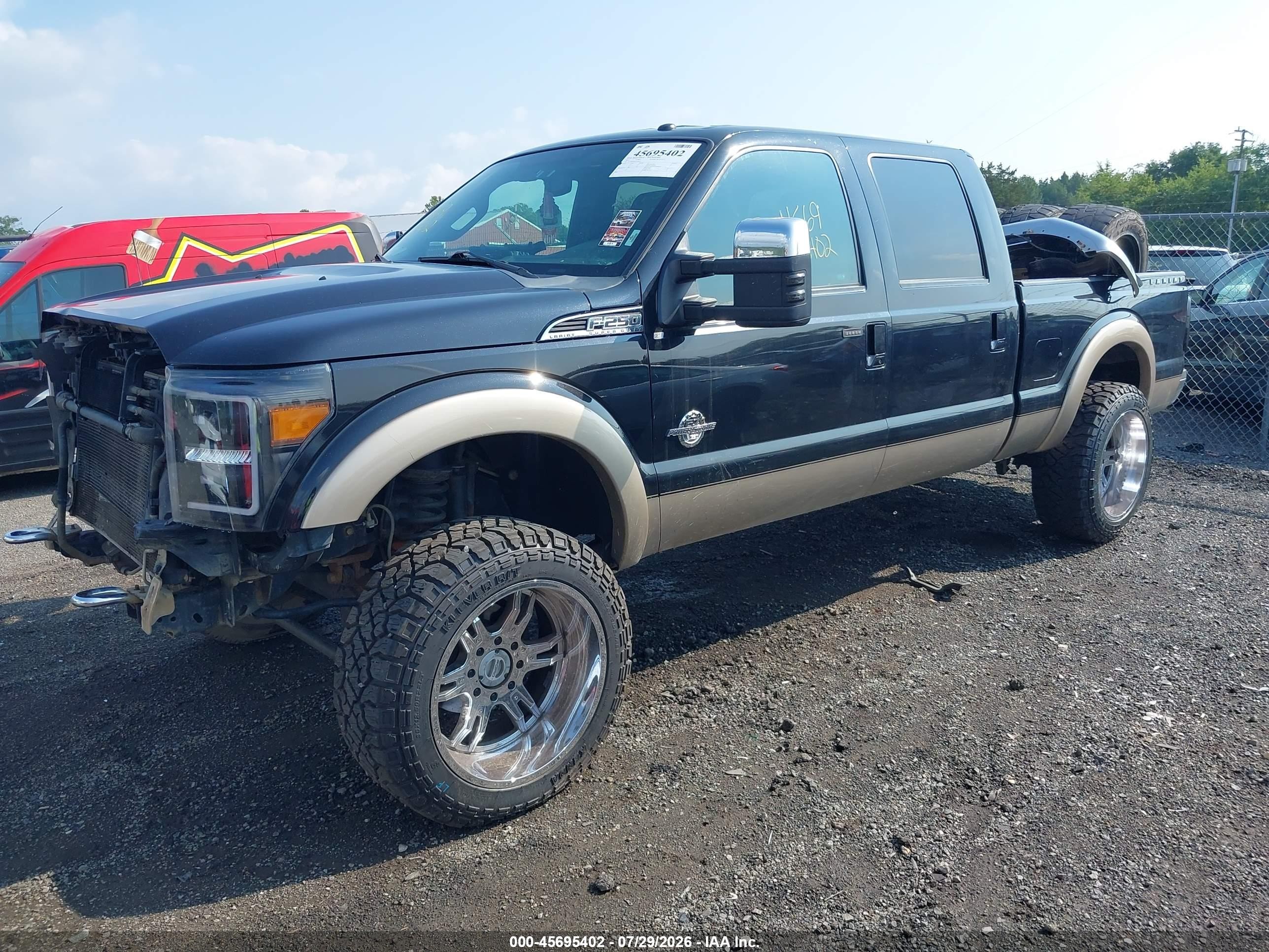 2012 Ford Super Duty F-250 Srw Lariat Черный vin: 1FT7W2BT6CEC80255