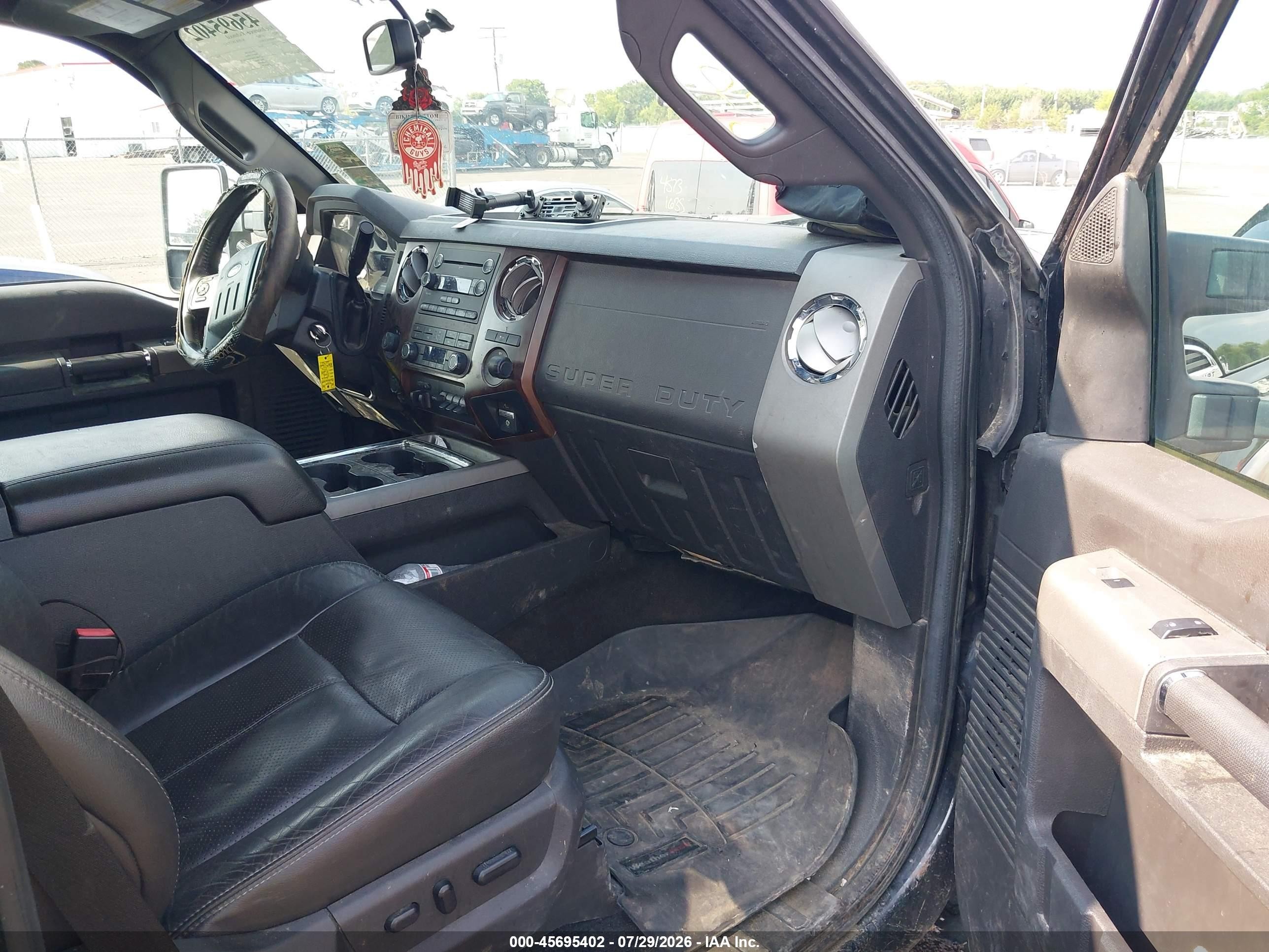 2012 Ford Super Duty F-250 Srw Lariat Черный vin: 1FT7W2BT6CEC80255