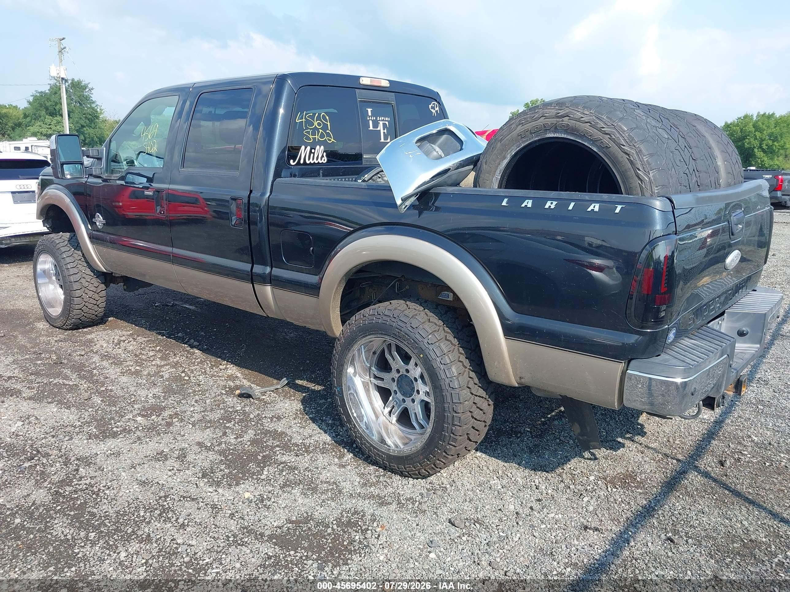 2012 Ford Super Duty F-250 Srw Lariat Черный vin: 1FT7W2BT6CEC80255
